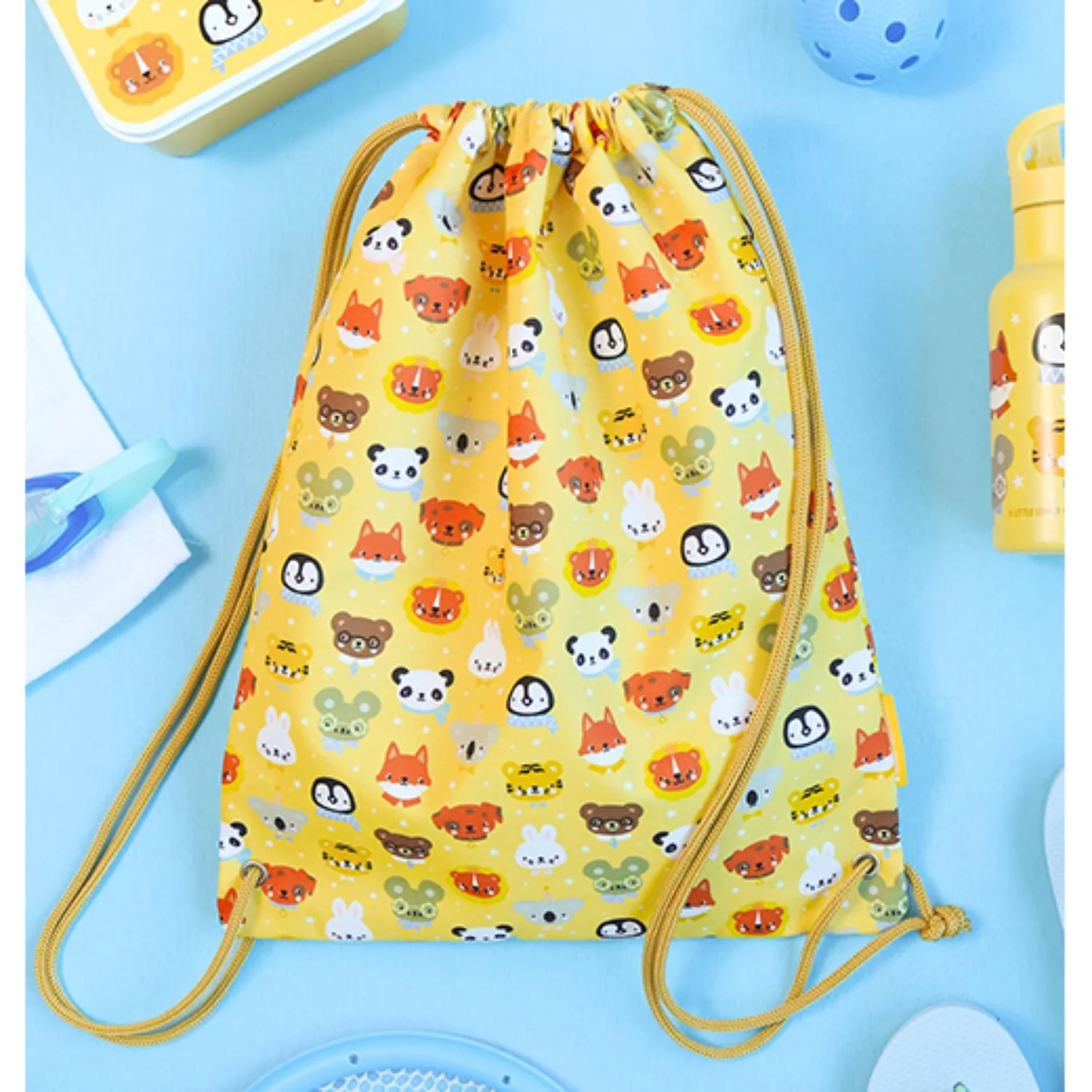 A Little Lovely Company Animal Friends Gym Bag - Image 3