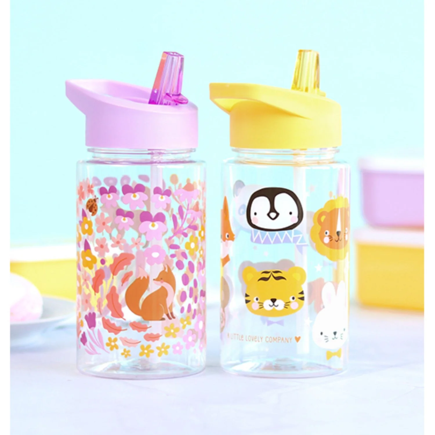 A Little Lovely Company Flower Garden Water Bottle - Image 4