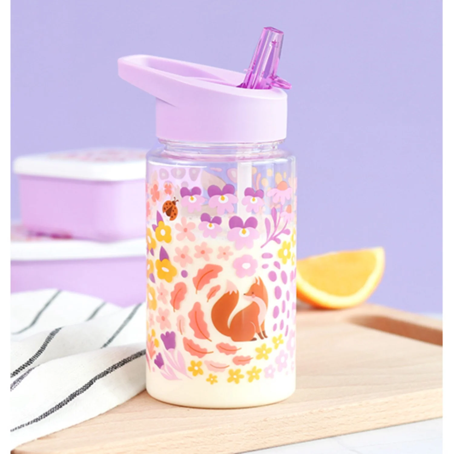 A Little Lovely Company Flower Garden Water Bottle - Image 7