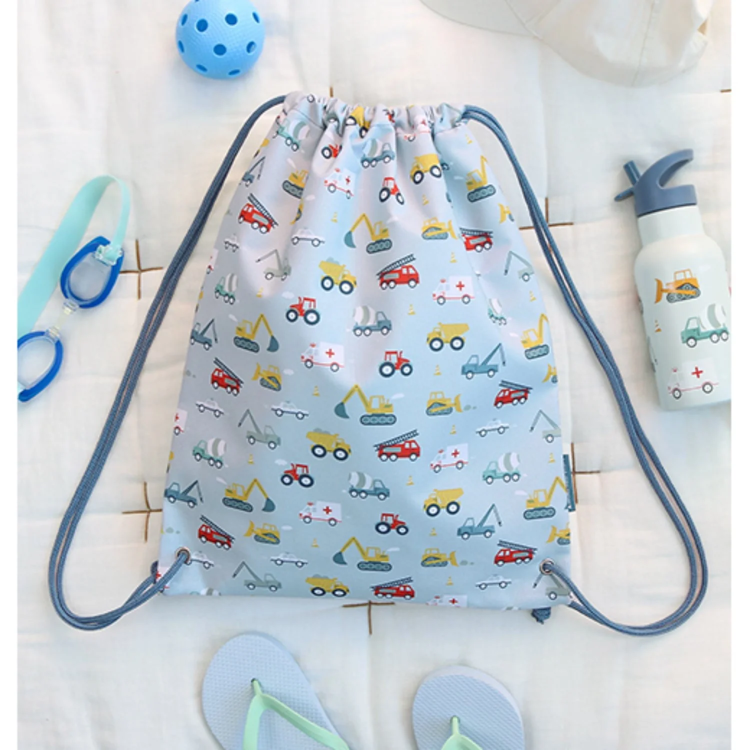 A Little Lovely Company Vehicles Gym Bag - Image 4
