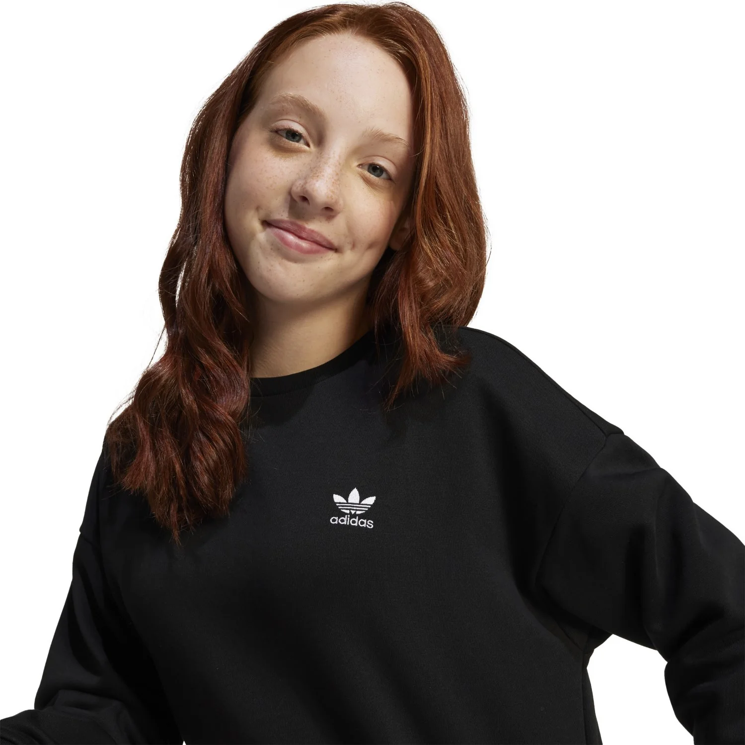 adidas Originals Black Boyfriend Crew Sweatshirt - Image 3