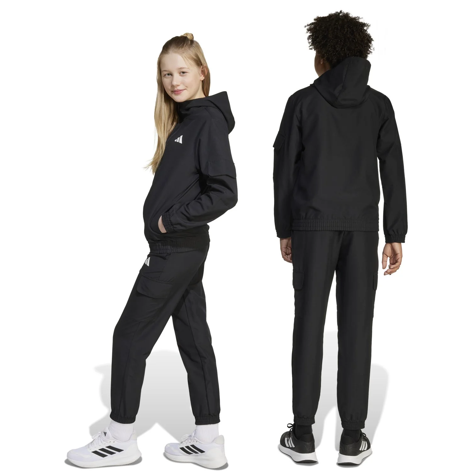 adidas Originals Black/White J Wv Cargo Tracksuit - Image 7
