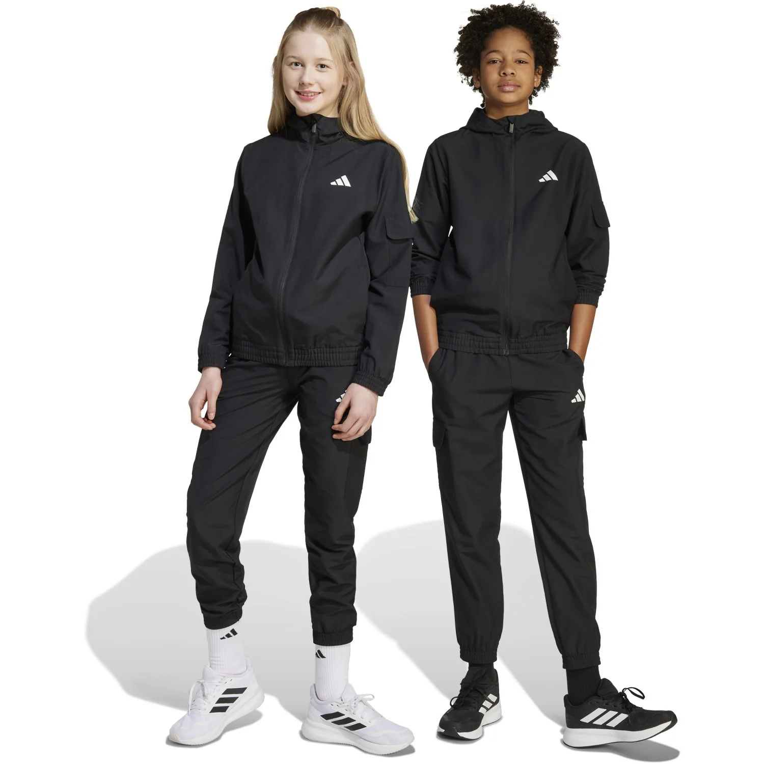 adidas Originals Black/White J Wv Cargo Tracksuit - Image 8