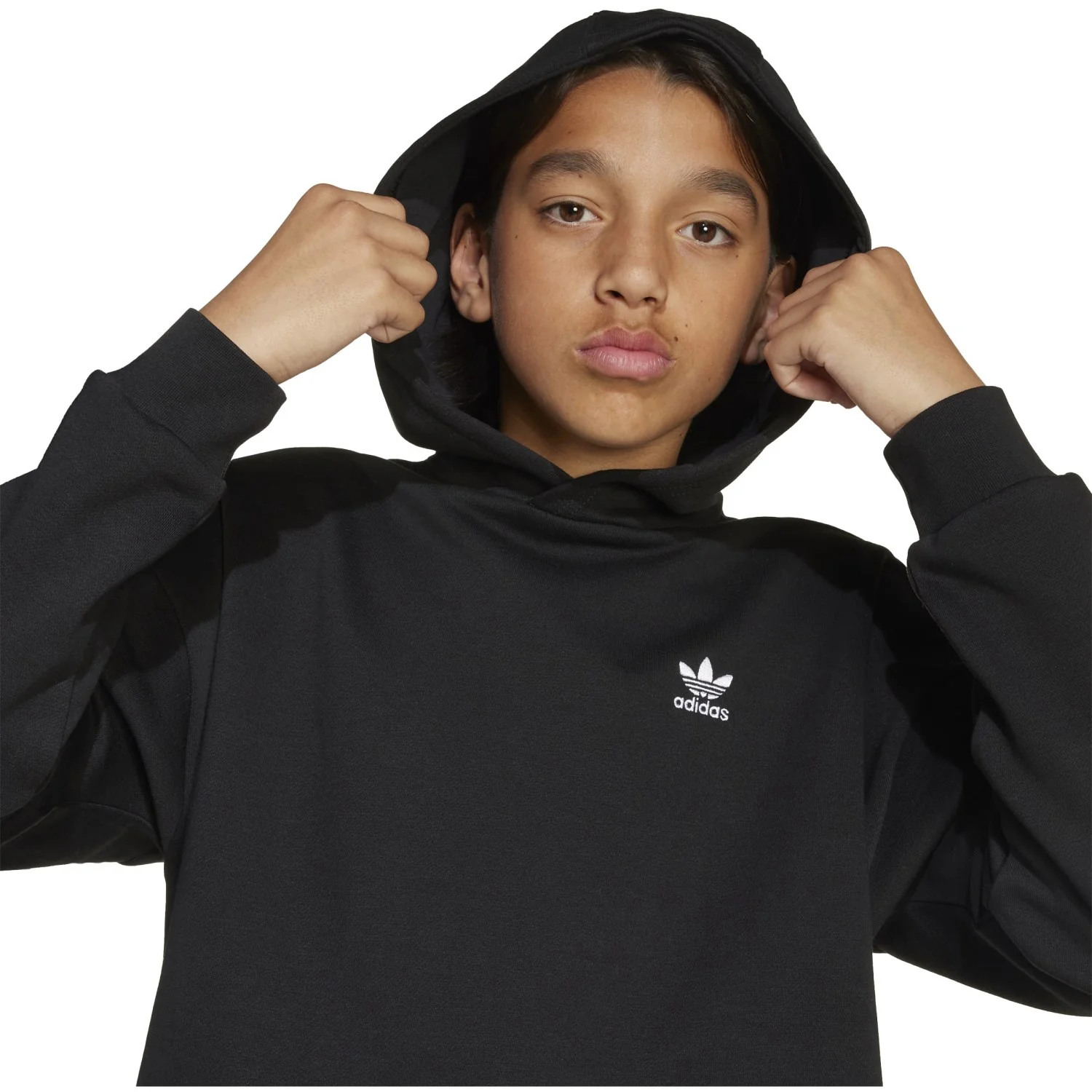 adidas Originals Black/White Loose Hoodie Fl - Image 5