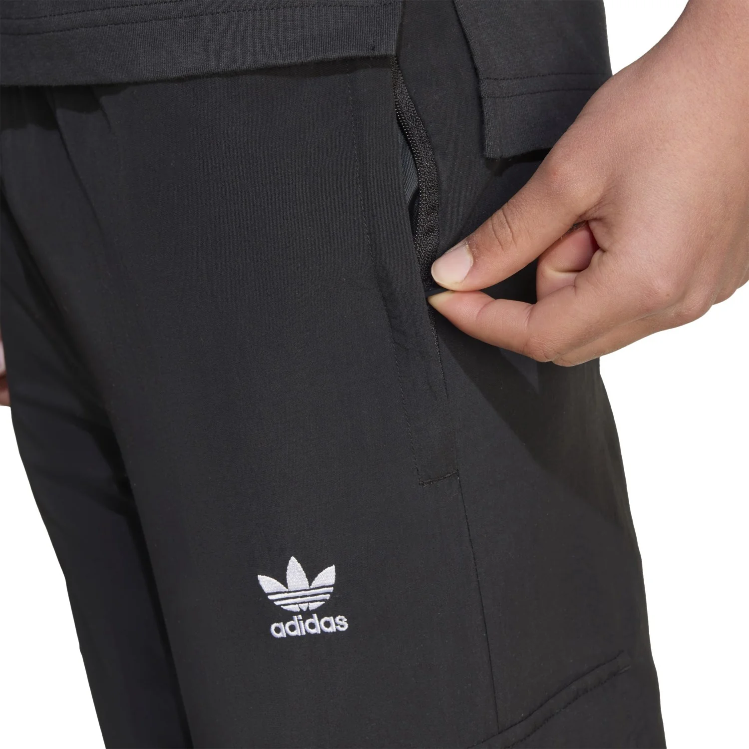adidas Originals Black/White Oh Woven Cargo Pants - Image 2