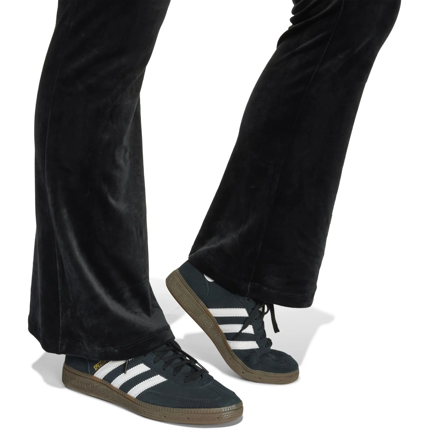 adidas Originals Black/White Velour Pants - Image 6