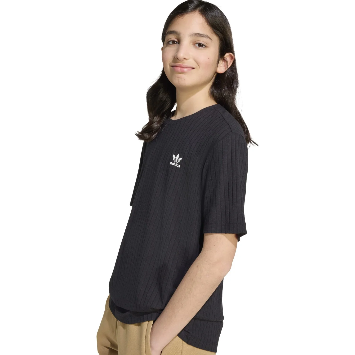 adidas Originals Black/White Wide Rib T-shirt - Image 3