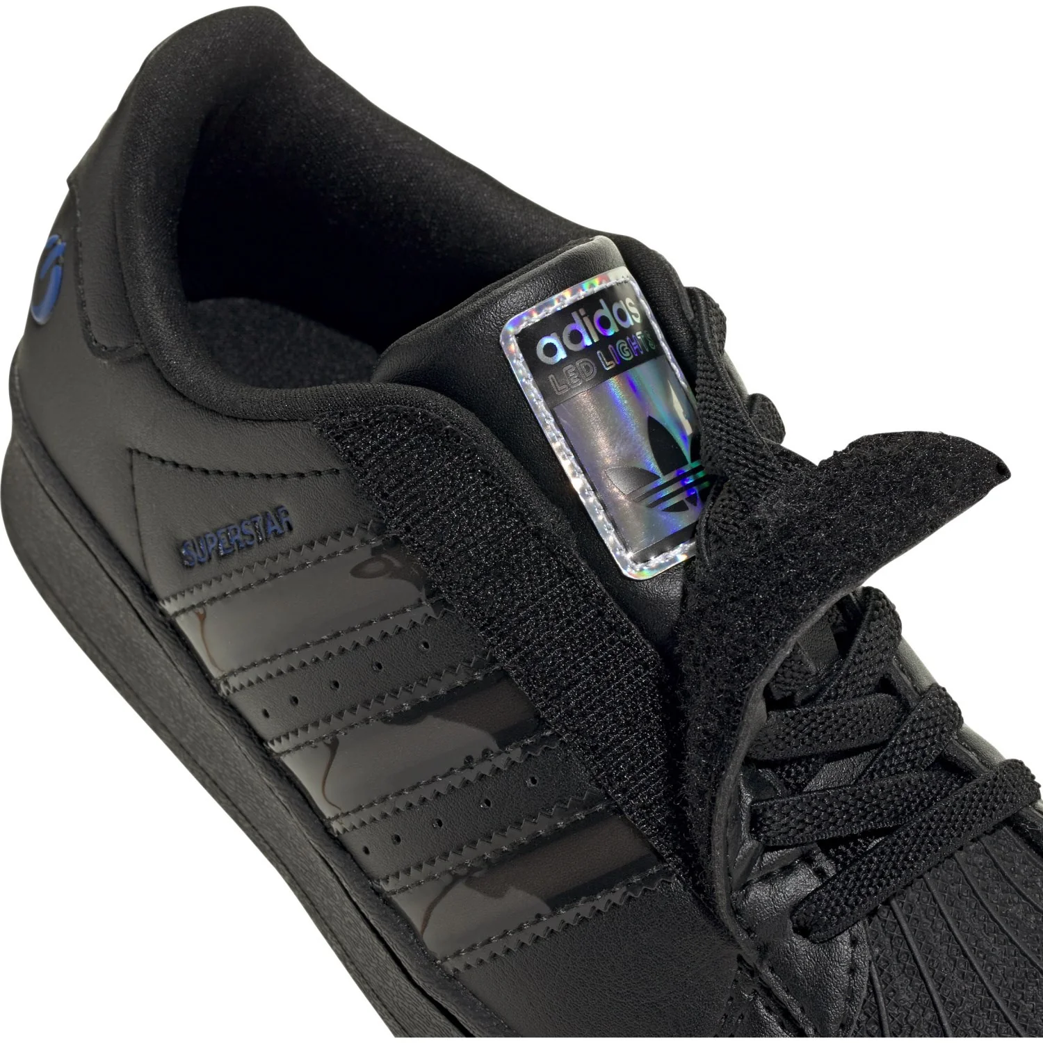 adidas Originals Core Black/Core Black/Preloved Violet Superstar Led Lights Cf El C Sneakers - Image 4