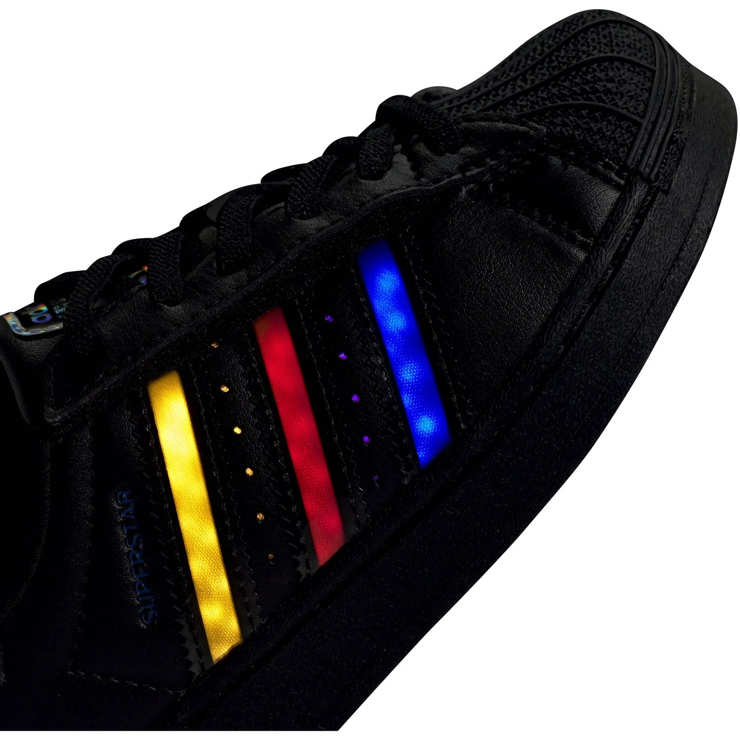 adidas Originals Core Black/Core Black/Preloved Violet Superstar Led Lights Cf El C Sneakers - Image 6