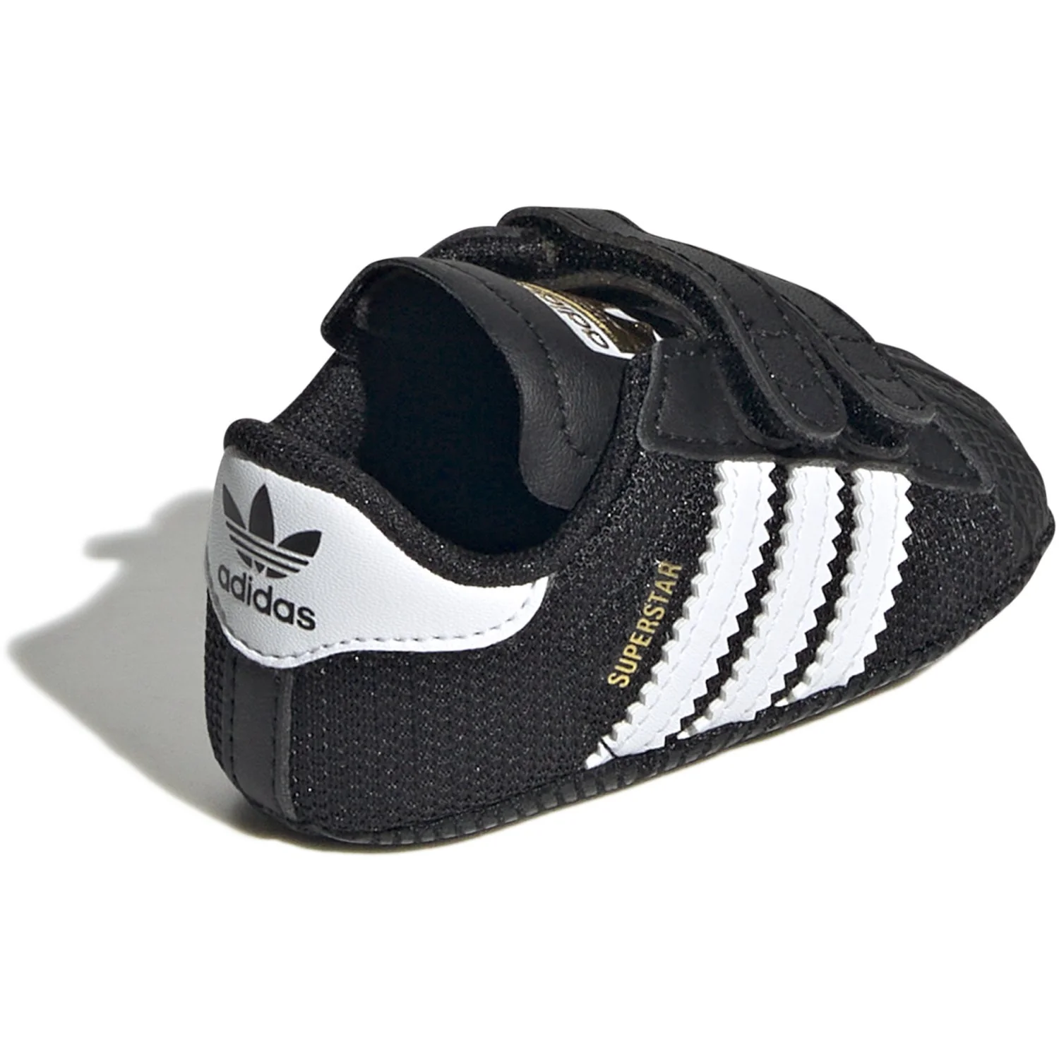 adidas Originals Core Black/Ftwr White/Gold Met. Superstar Crib Sneakers - Image 9