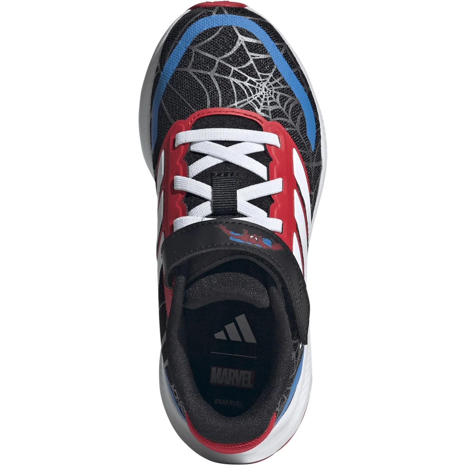 adidas Originals Core Black/Ftwr White/Pure Ruby Runfalcon Spider-Man El C Sneakers - Image 9