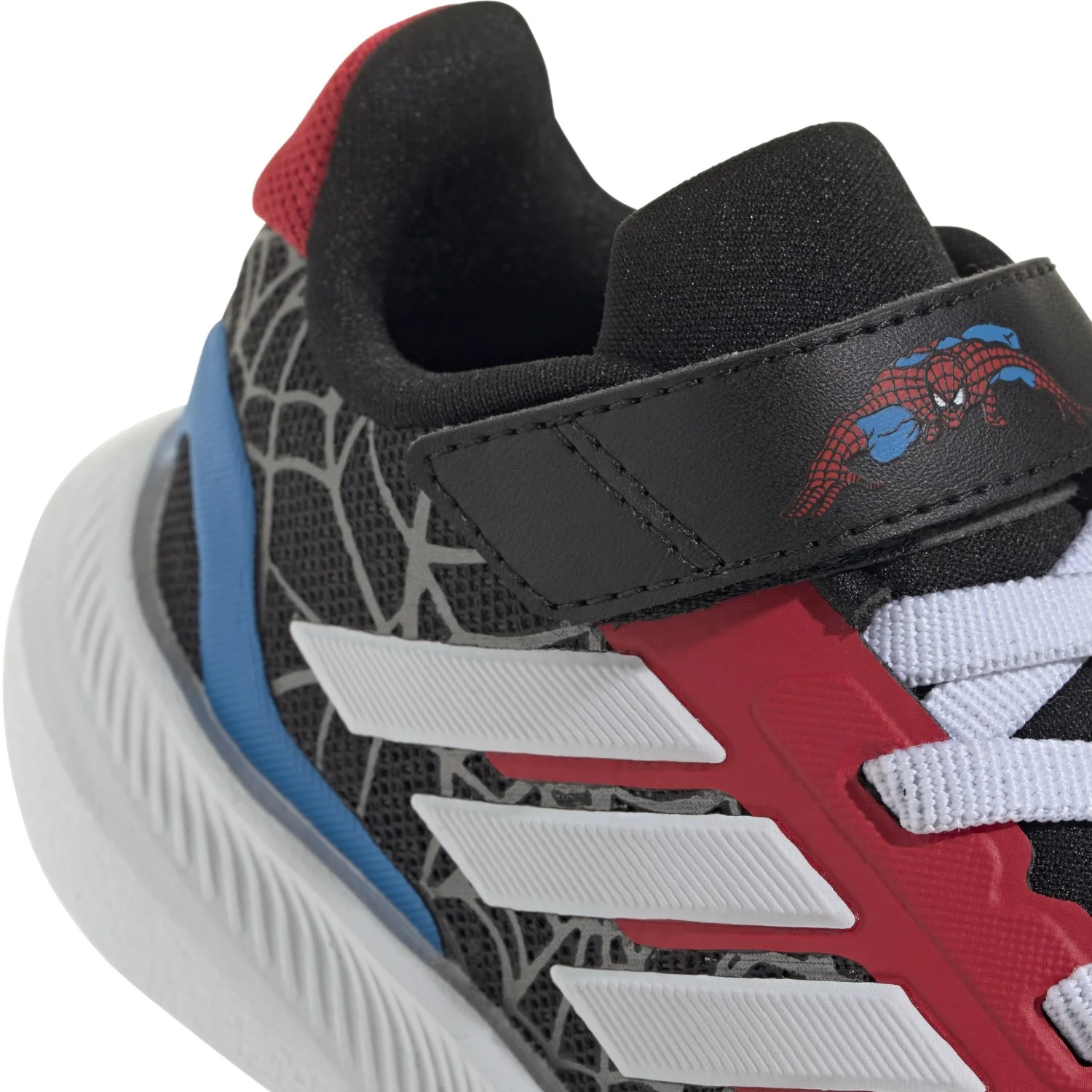 adidas Originals Core Black/Ftwr White/Pure Ruby Runfalcon Spider-Man El I Sneakers - Image 4