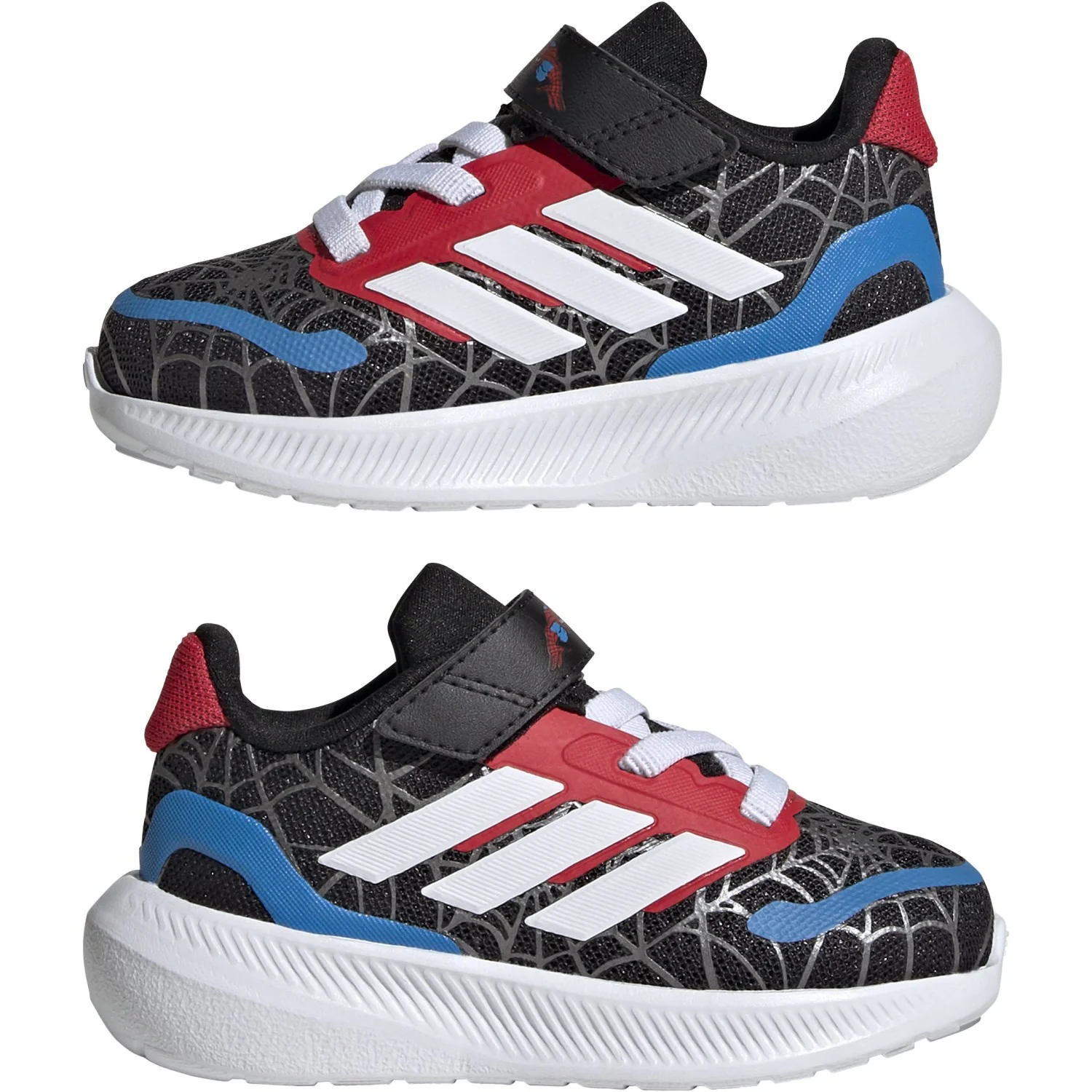adidas Originals Core Black/Ftwr White/Pure Ruby Runfalcon Spider-Man El I Sneakers - Image 5