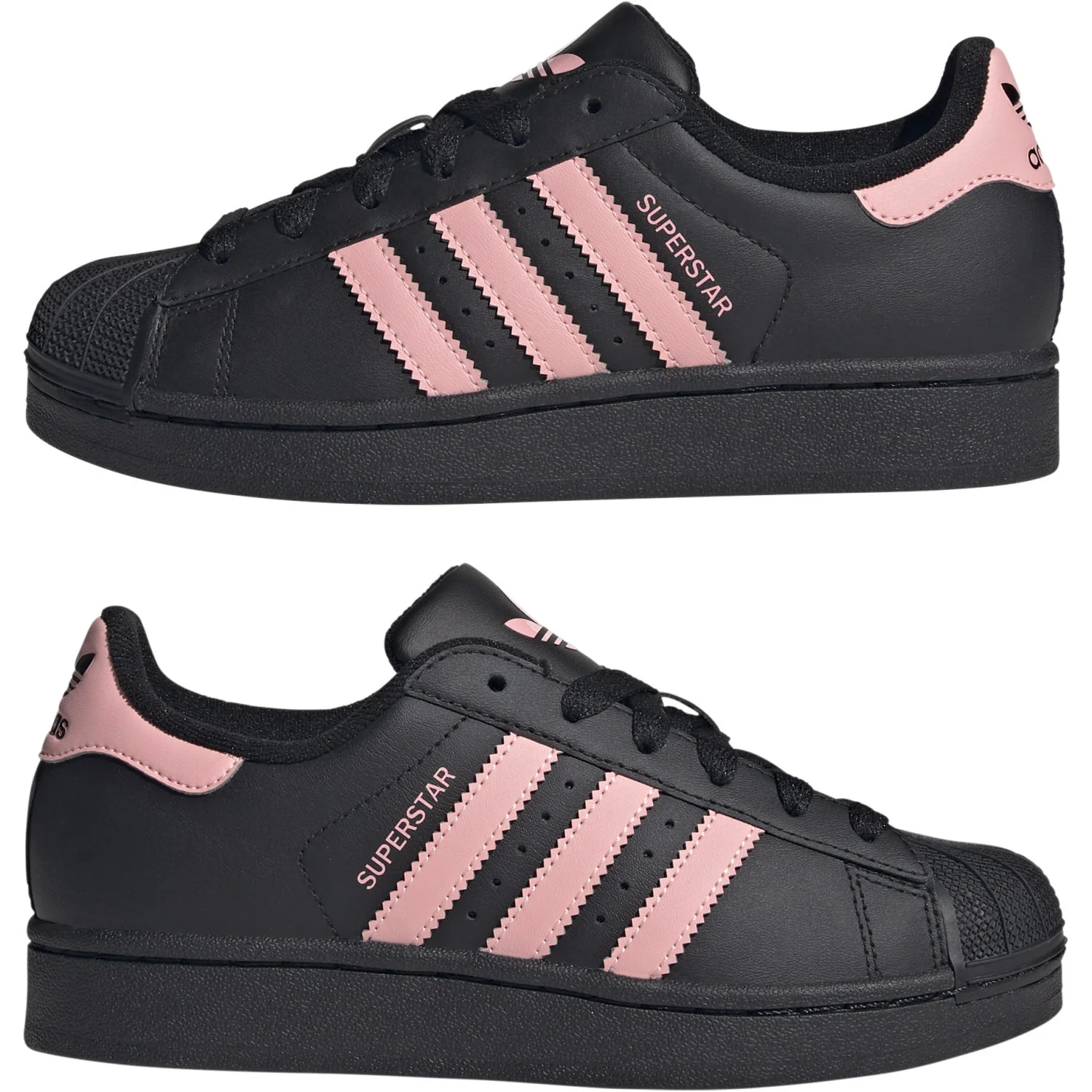 adidas Originals Core Black/Glow Pink/Core Black Superstar Ii J Sneakers - Image 5
