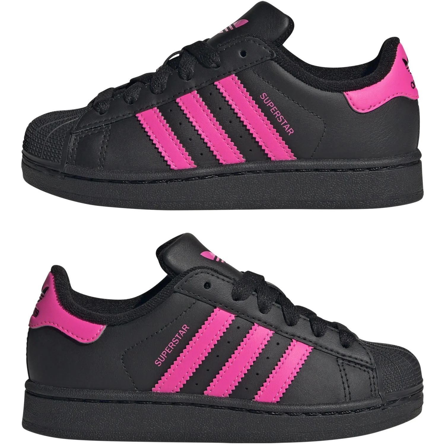 adidas Originals Core Black/Lucid Pink/Core Black Superstar Ii C Sneakers - Image 5