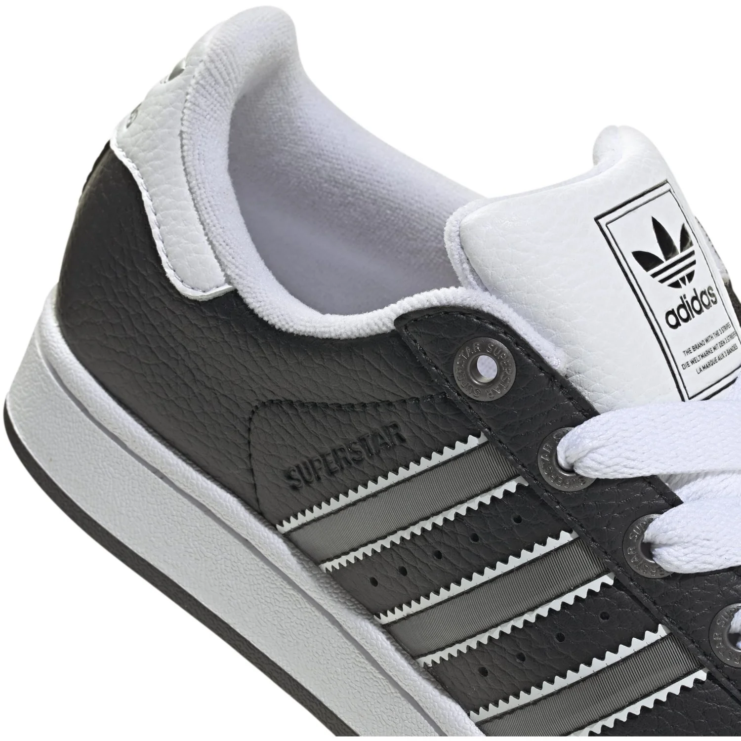 adidas Originals Core Black/Matte Silver/Ftwr White Superstar Ii J Sneakers - Image 3