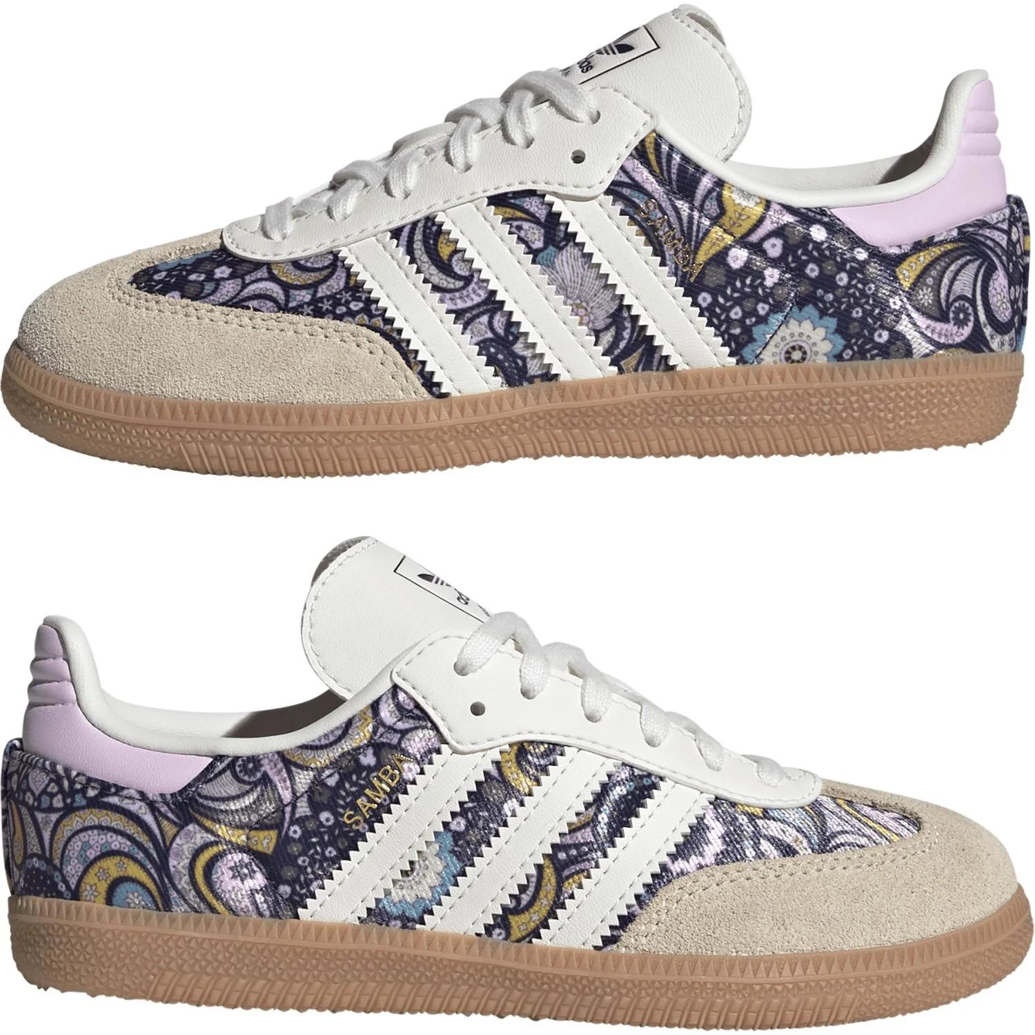 adidas Originals Core White Orchid Fusion Gum 2 Samba Og C Sneakers - Image 6