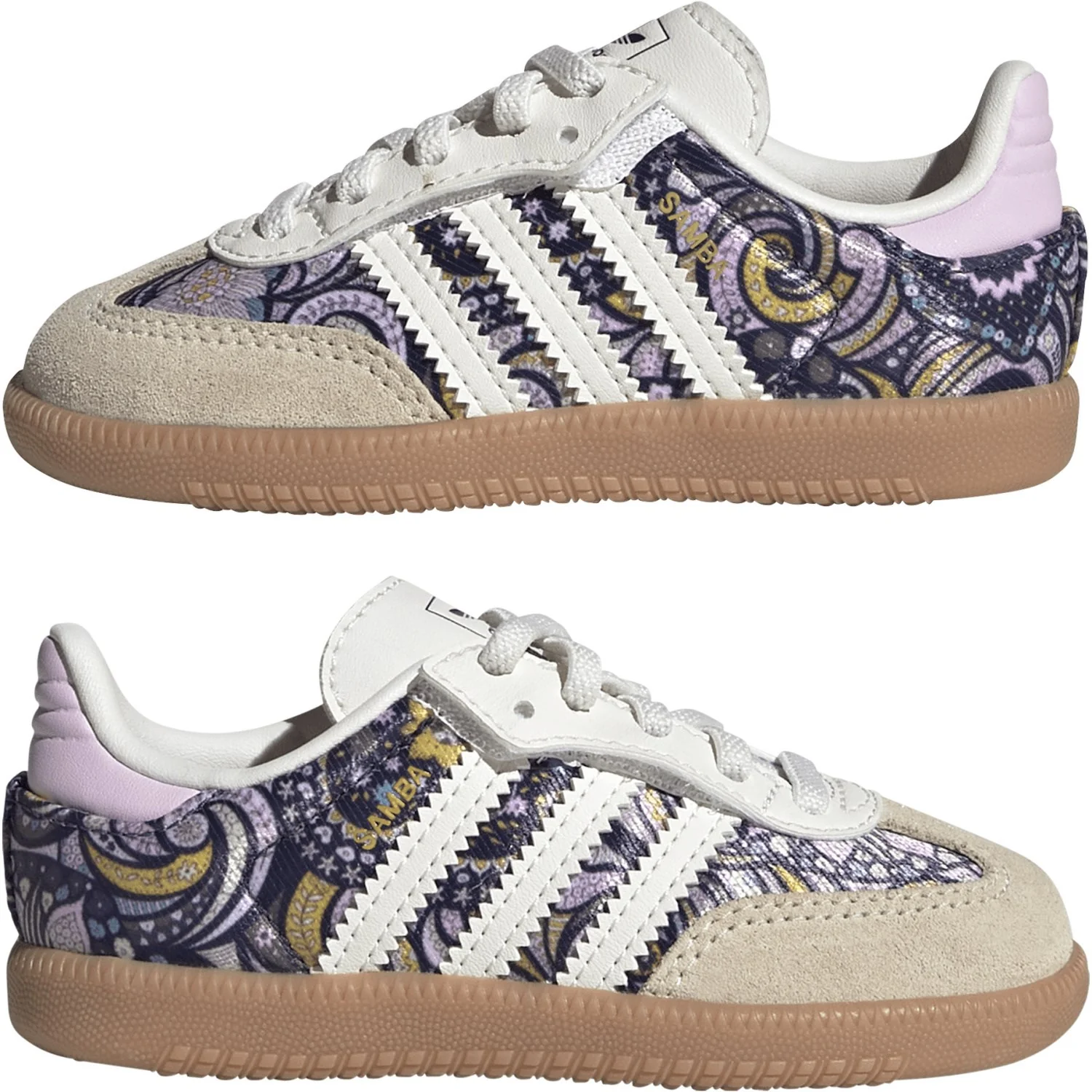 adidas Originals Core White Orchid Fusion Gum 2 Samba Og Cf El I Sneakers - Image 5