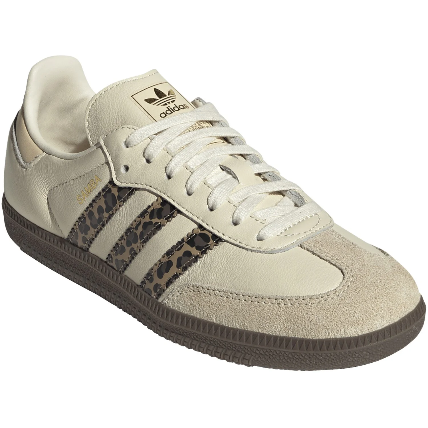 adidas Originals Cream White/Core Black/Sand Strata Samba Og J Sneakers - Image 2