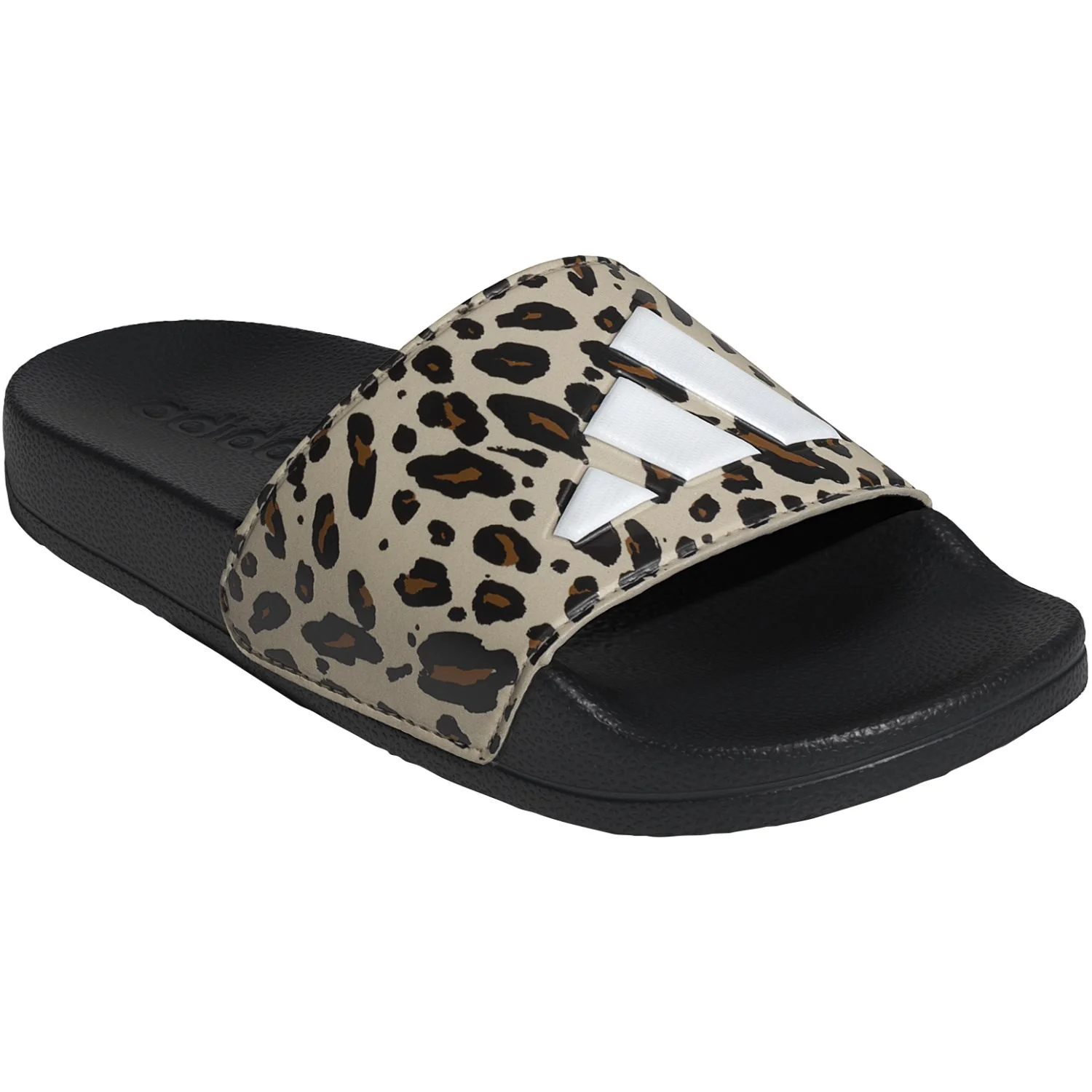 adidas Originals Crystal Linen/Core White/Core Black Adilette Shower Logo K Sandal - Image 2