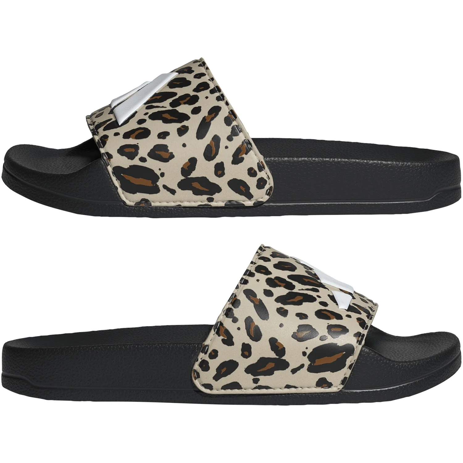 adidas Originals Crystal Linen/Core White/Core Black Adilette Shower Logo K Sandal - Image 5