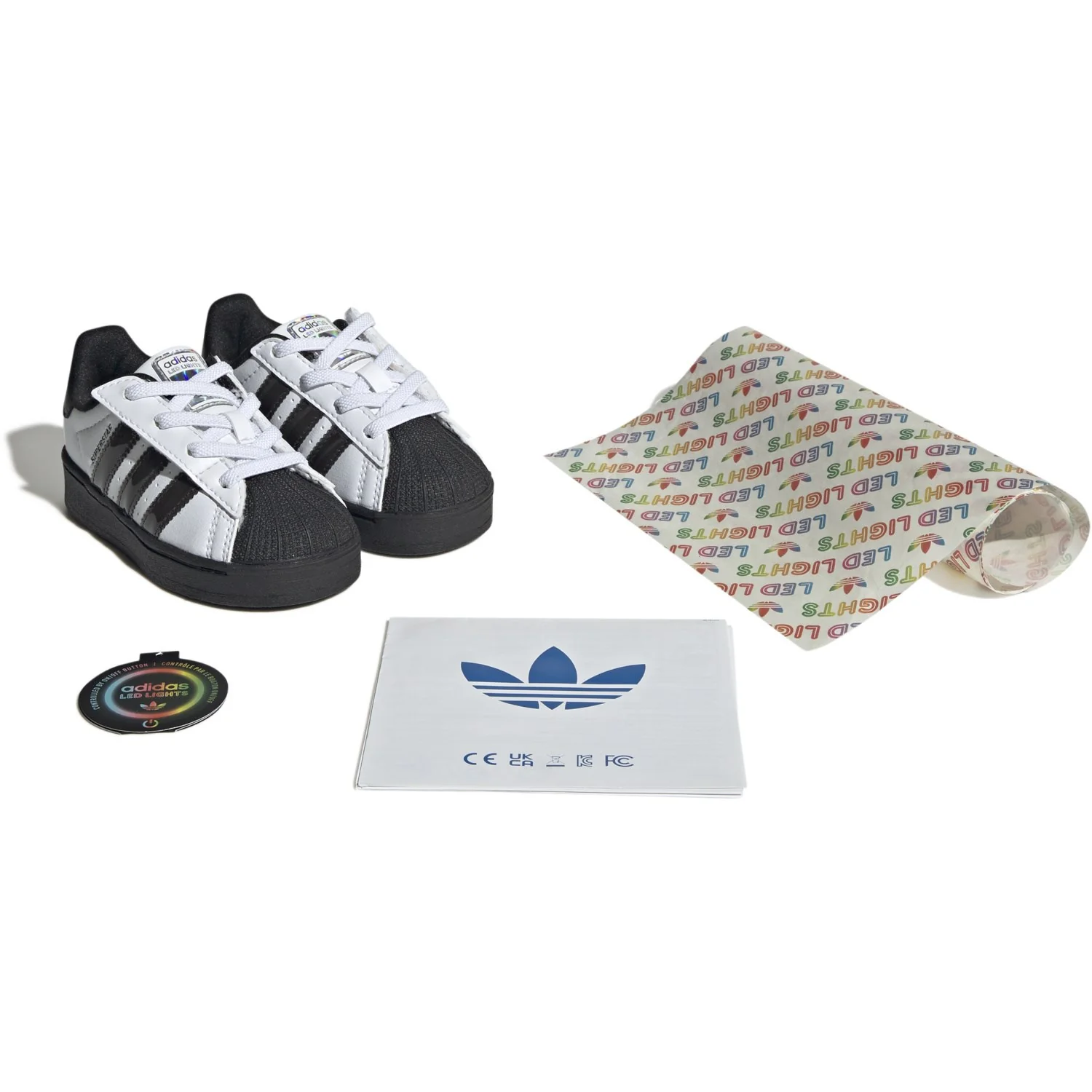 adidas Originals Ftwr White/Core Black/Ftwr White Superstar Led Lights Cf El I Sneakers - Image 7