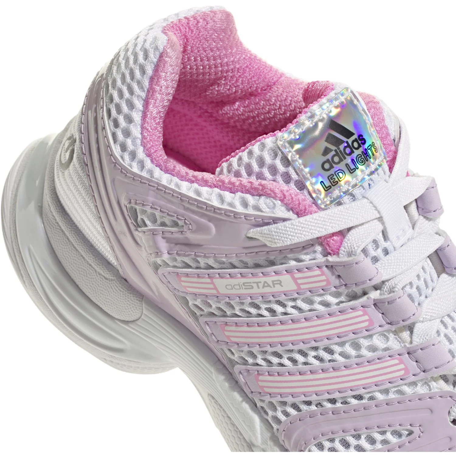 adidas Originals Ftwr White Ice Lavender Bliss Pink Adistar Control 5 Led El C Sneakers - Image 4