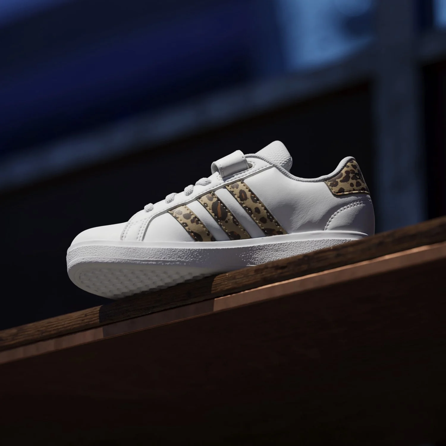 adidas Originals Ftwr White/Magic Beige/Matte Gold Grand Court 2.0 El C Sneakers - Image 6