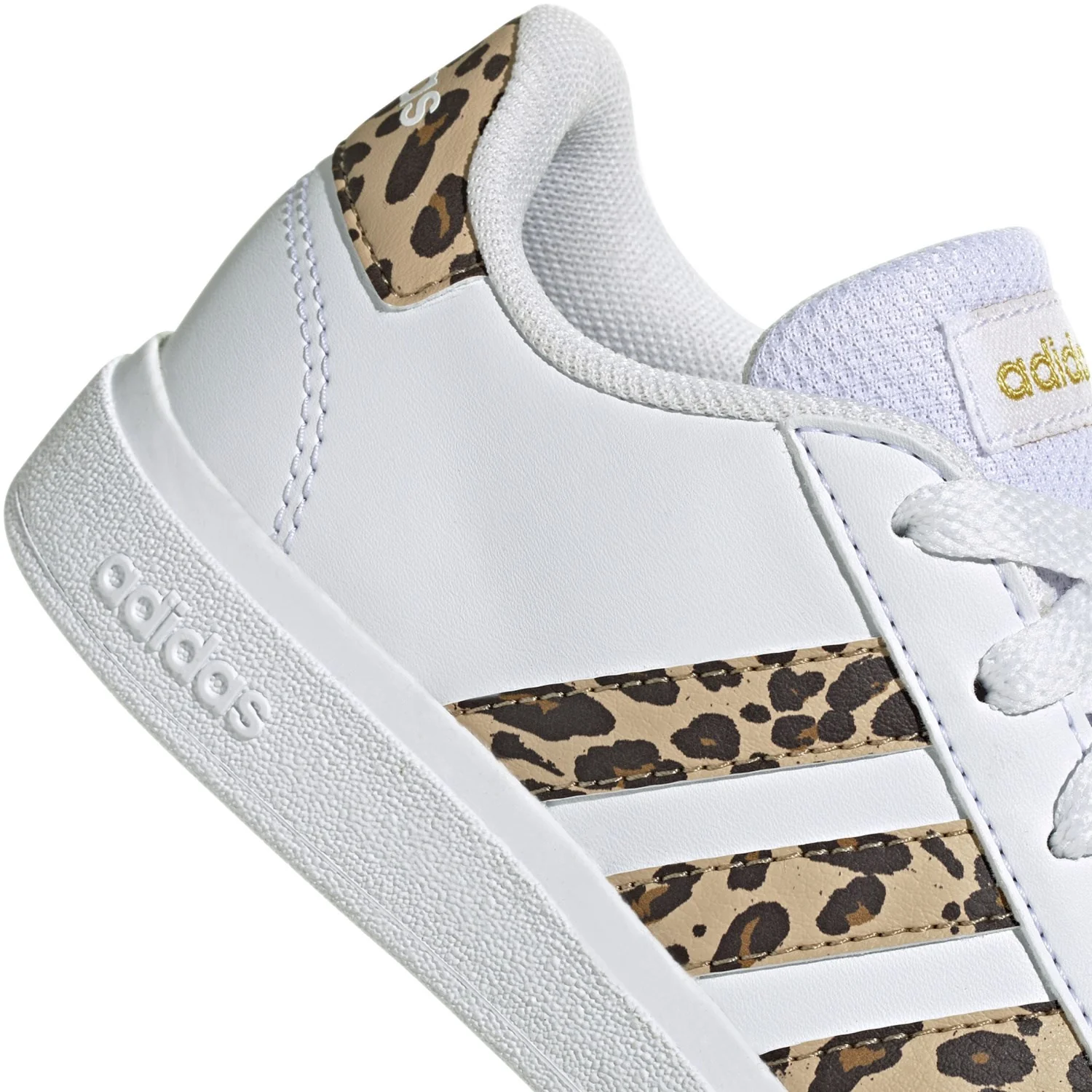 adidas Originals Ftwr White/Magic Beige/Matte Gold Grand Court 2.0 K Sneakers - Image 4