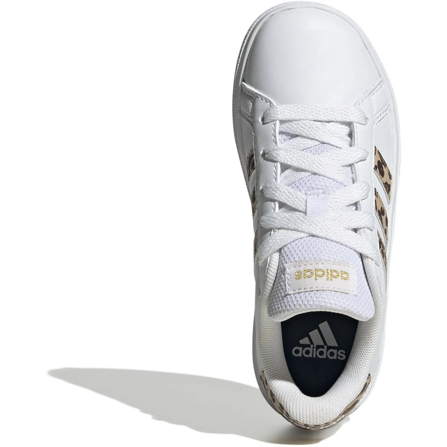 adidas Originals Ftwr White/Magic Beige/Matte Gold Grand Court 2.0 K Sneakers - Image 7