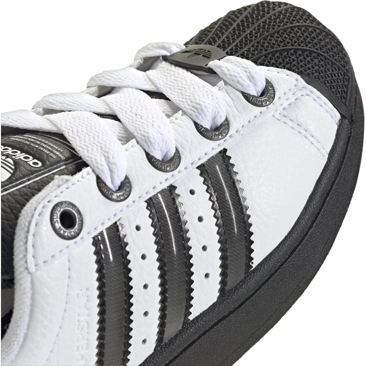 adidas Originals Ftwr White/Matte Silver/Core Black Superstar Ii J Sneakers - Image 3