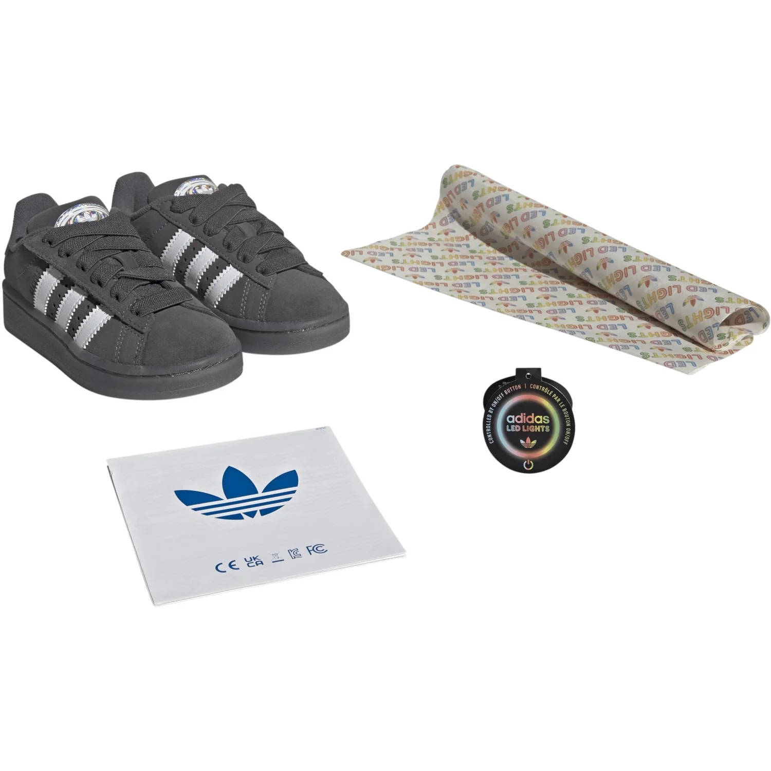 adidas Originals Grey Five/Ftwr White/Grey Two Campus 00S Led Lights Cf El C Sneakers - Image 14