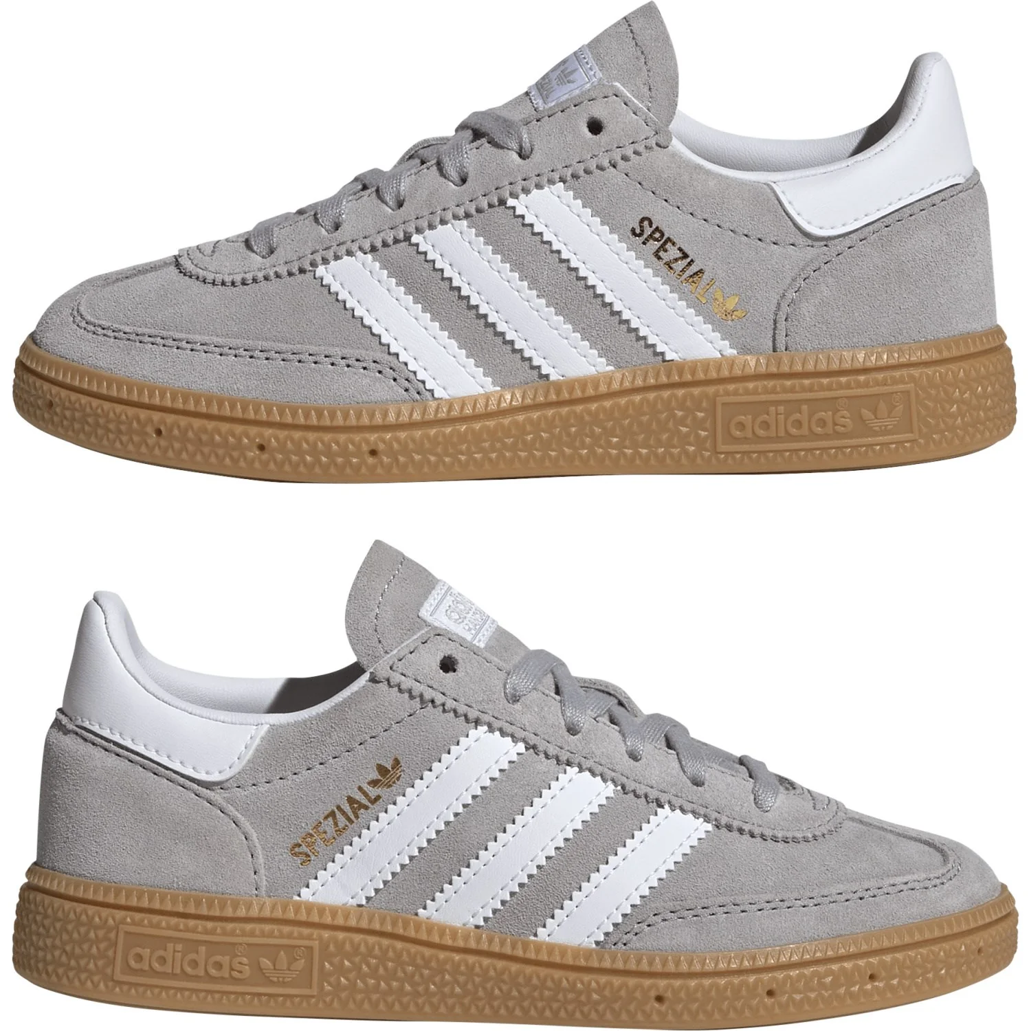 adidas Originals Grey Two/Ftwr White/Gum 3 Handball Spezial C Sneakers - Image 5