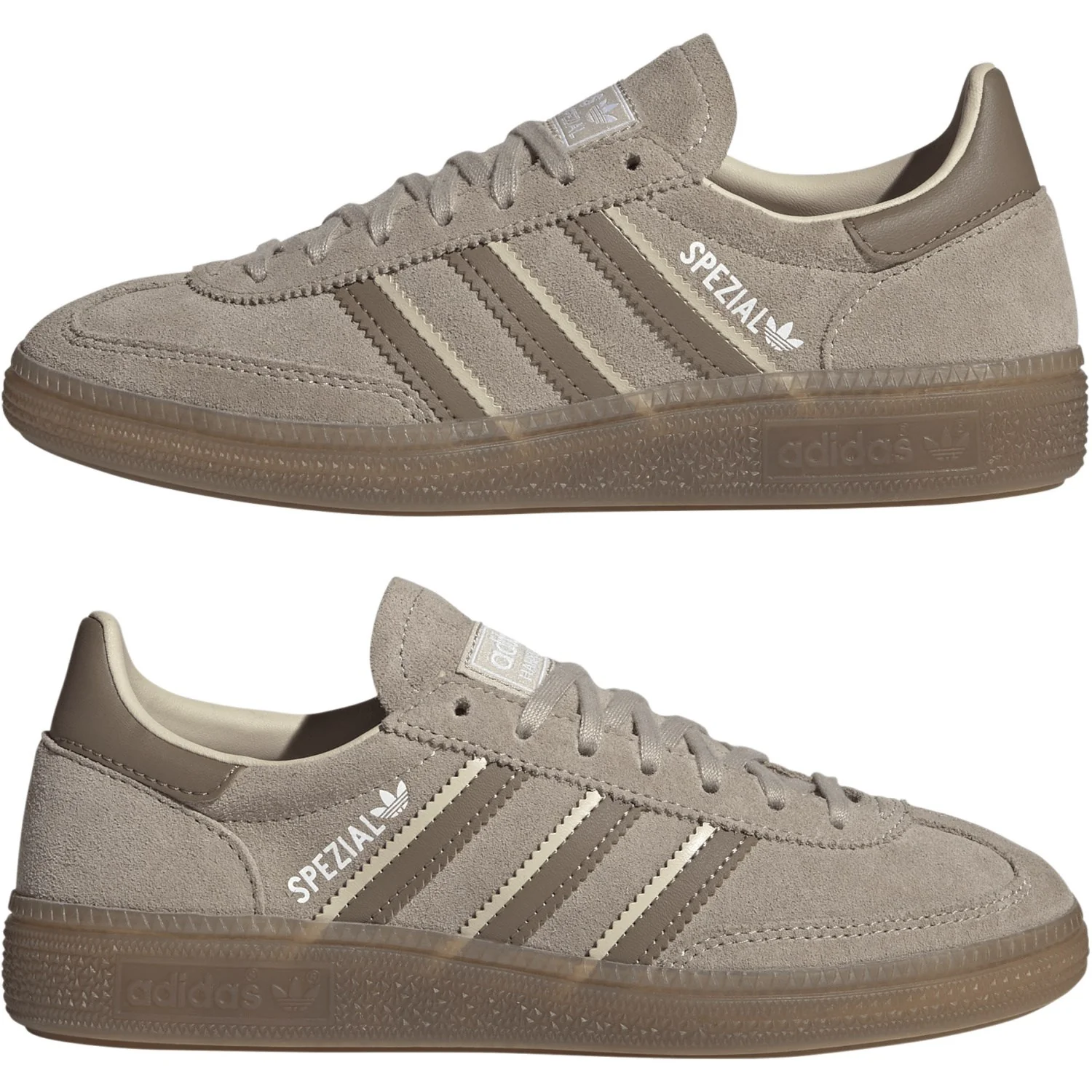 adidas Originals Khaki Three Khaki Six Gum5 Handball Spezial J Sneakers - Image 5