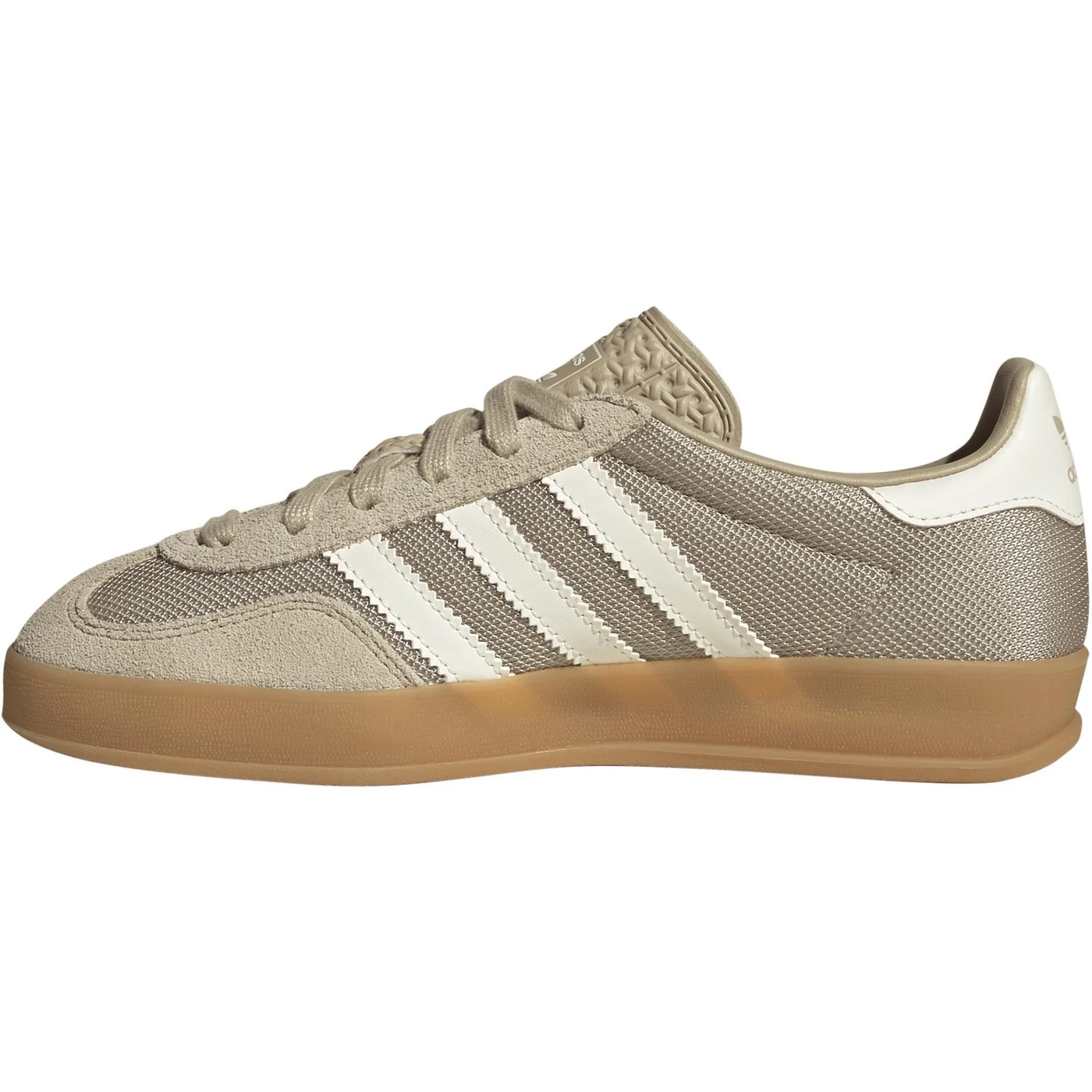 adidas Originals Khaki Three Off White Gold Met. Gazelle Indoor J Sneakers - Image 5