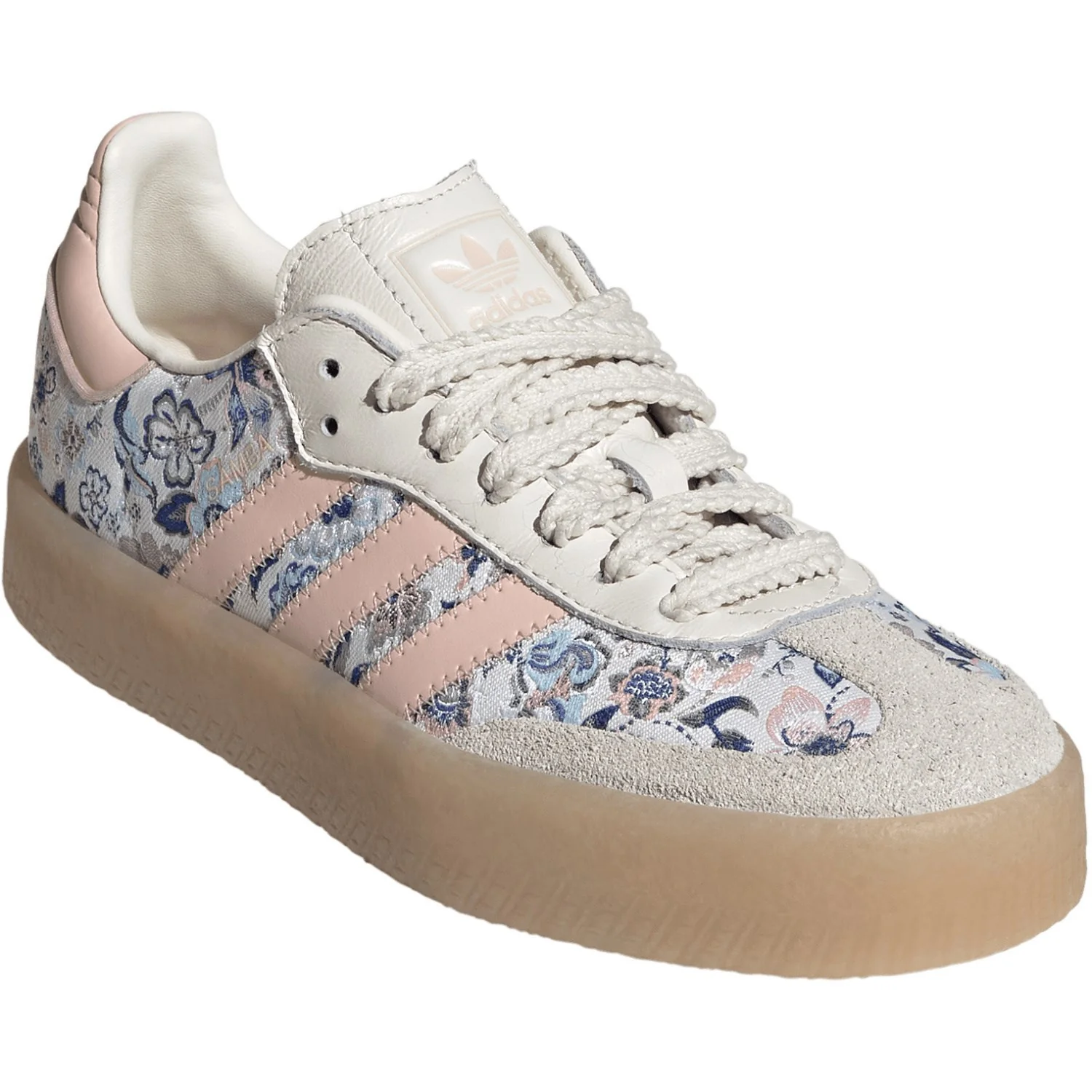 adidas Originals Off White/Blush Pink/Gum 3 Sambae J Sneakers - Image 2