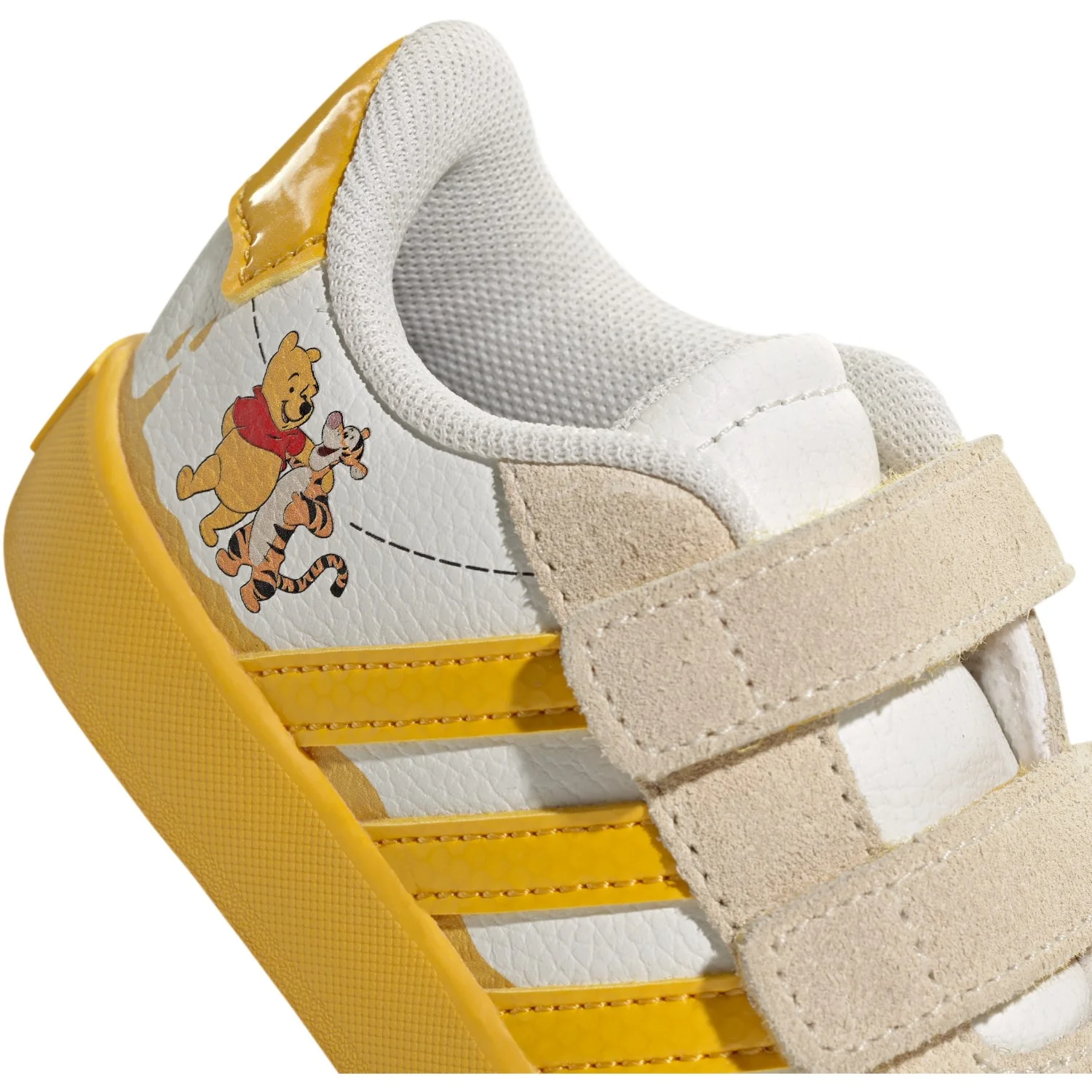 adidas Originals Off White Crew Yellow Core Black Vl Court Winnie Cf I Sneakers - Image 4