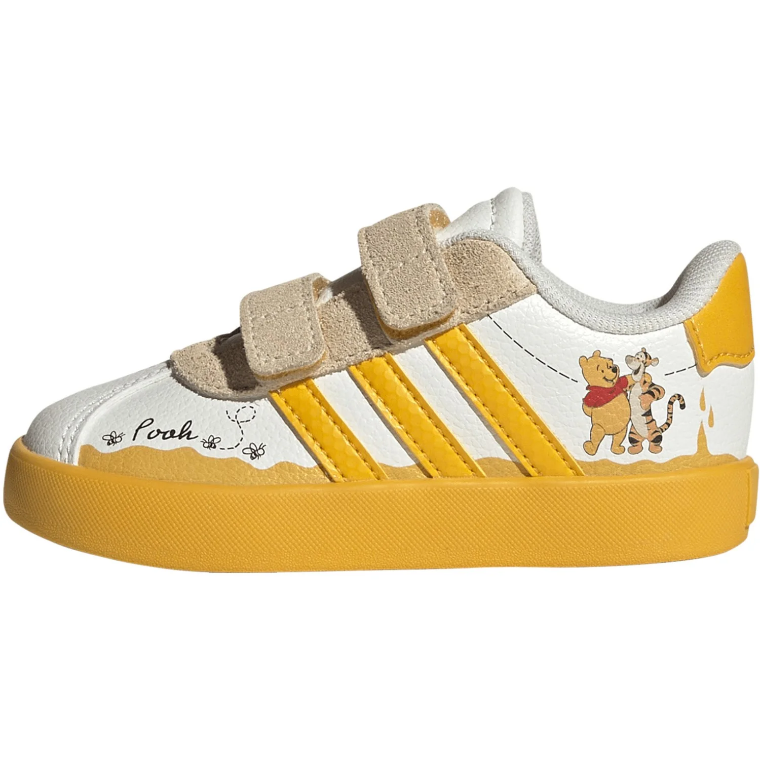 adidas Originals Off White Crew Yellow Core Black Vl Court Winnie Cf I Sneakers - Image 5