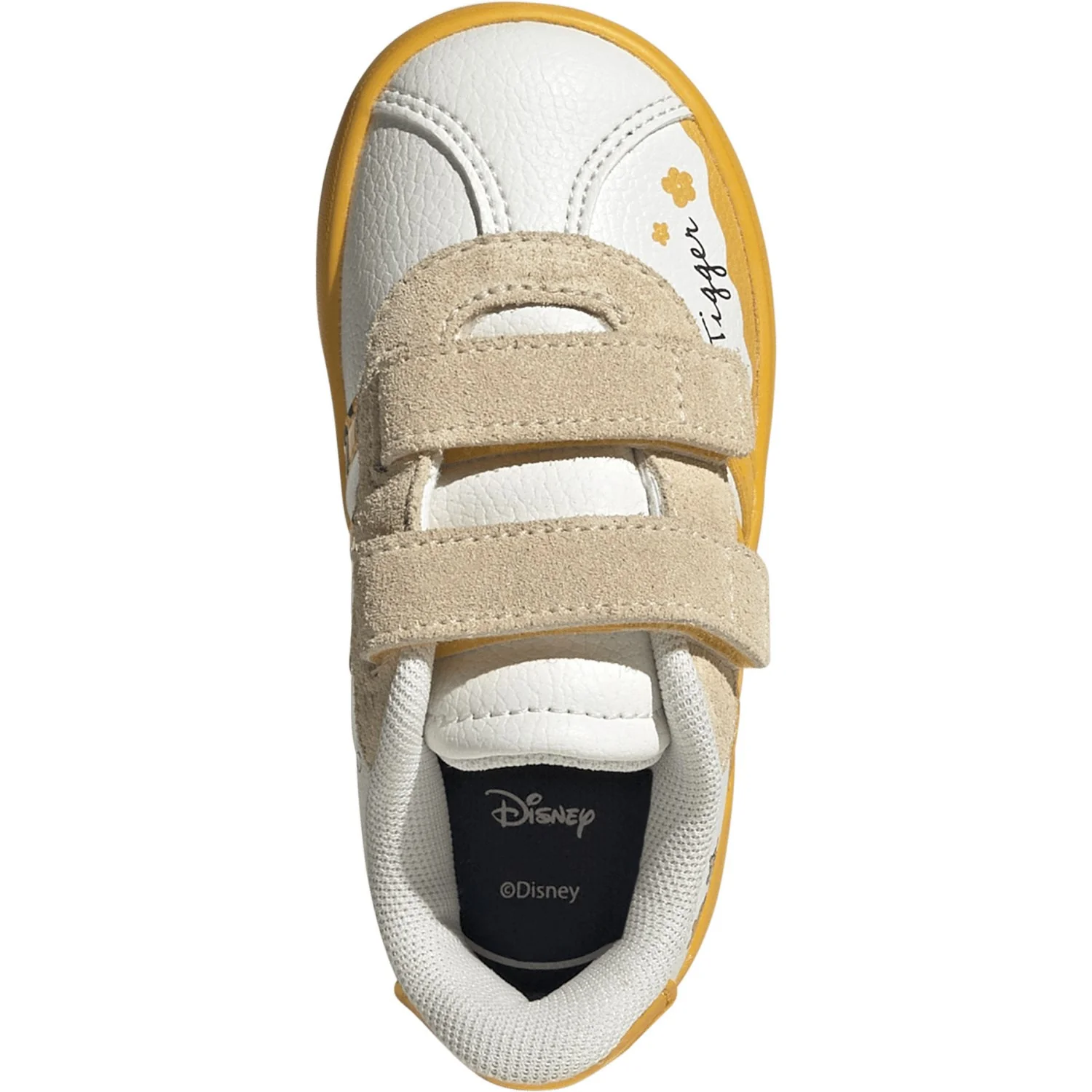 adidas Originals Off White Crew Yellow Core Black Vl Court Winnie Cf I Sneakers - Image 9