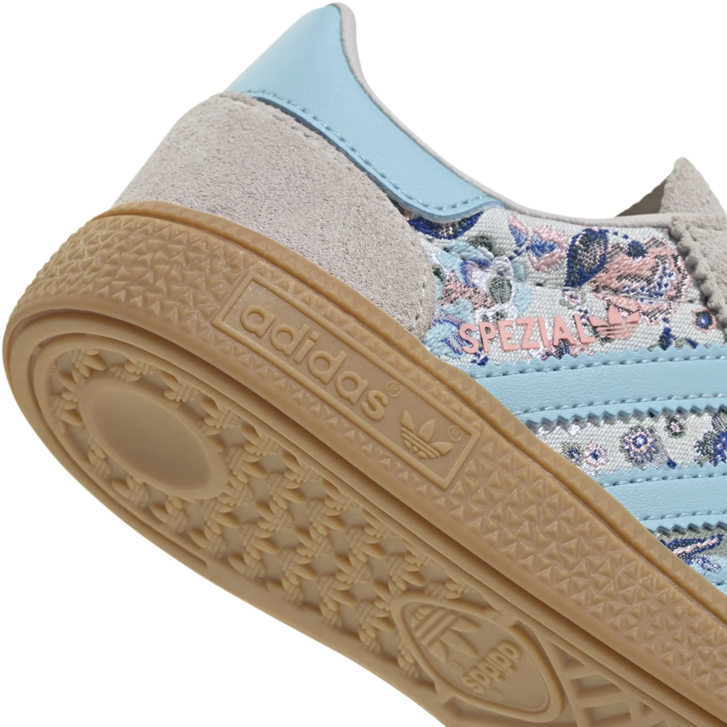 adidas Originals Off White/Icey Blue/Gum 3 Handball Spezial C Sneakers - Image 4