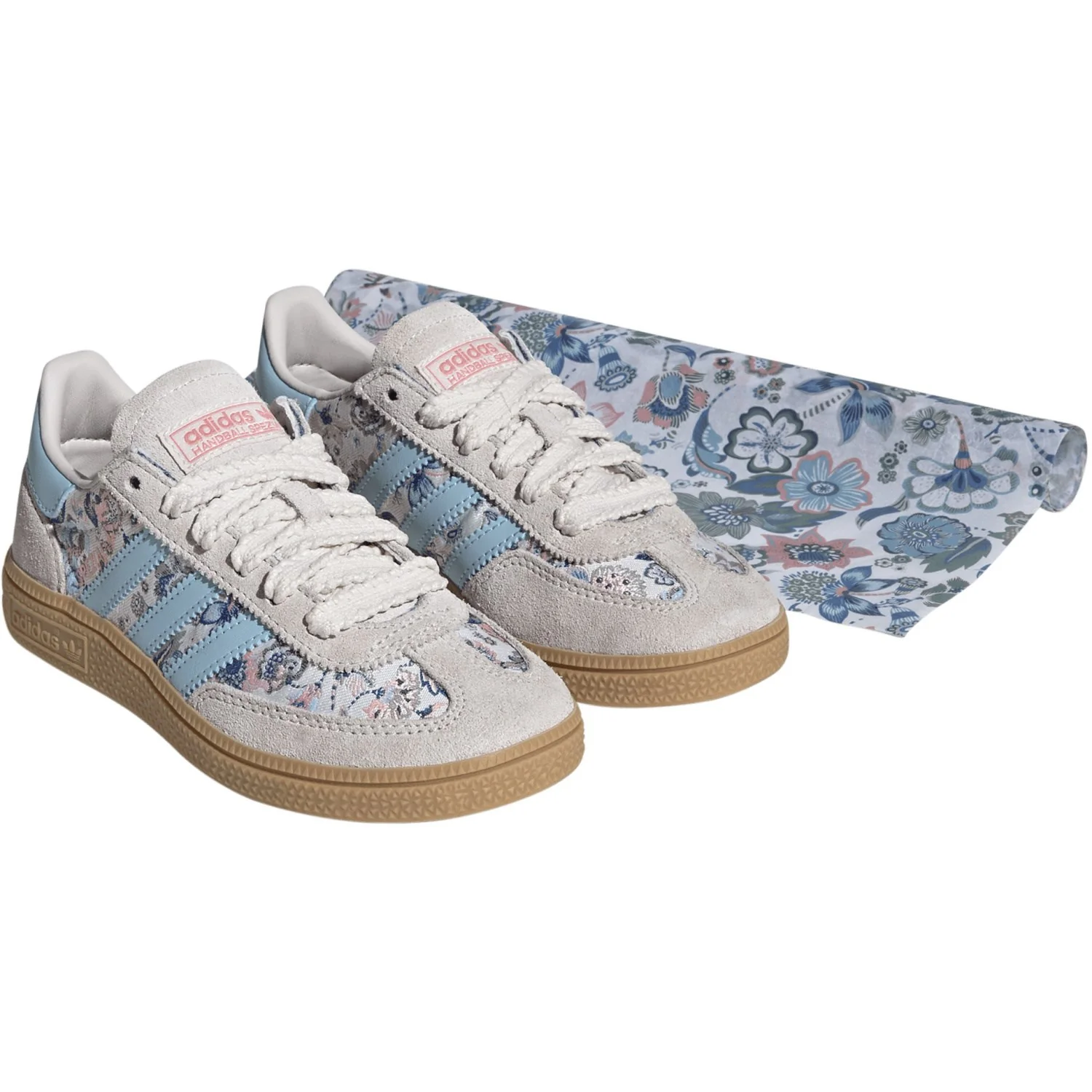 adidas Originals Off White/Icey Blue/Gum 3 Handball Spezial C Sneakers - Image 5