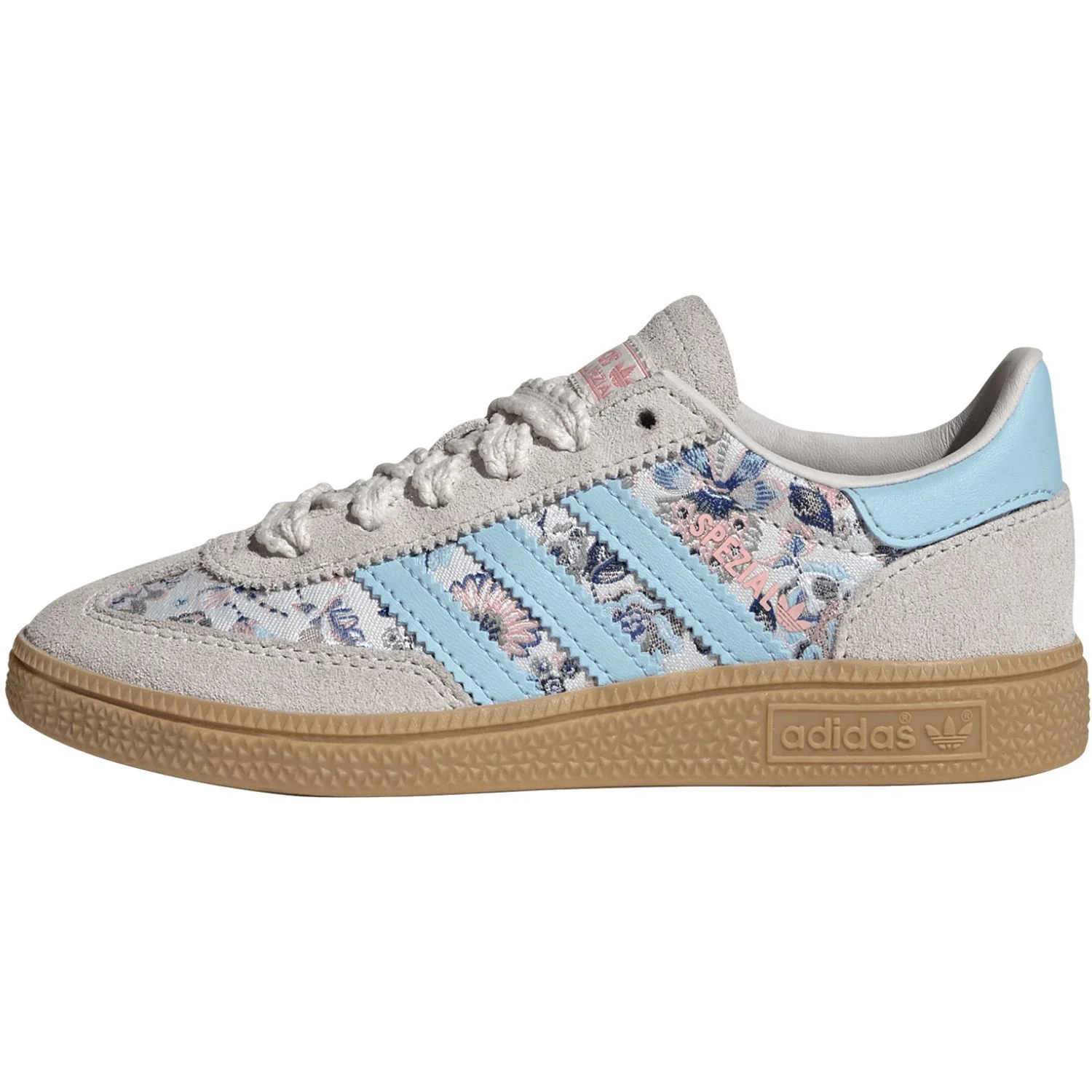 adidas Originals Off White/Icey Blue/Gum 3 Handball Spezial C Sneakers - Image 7