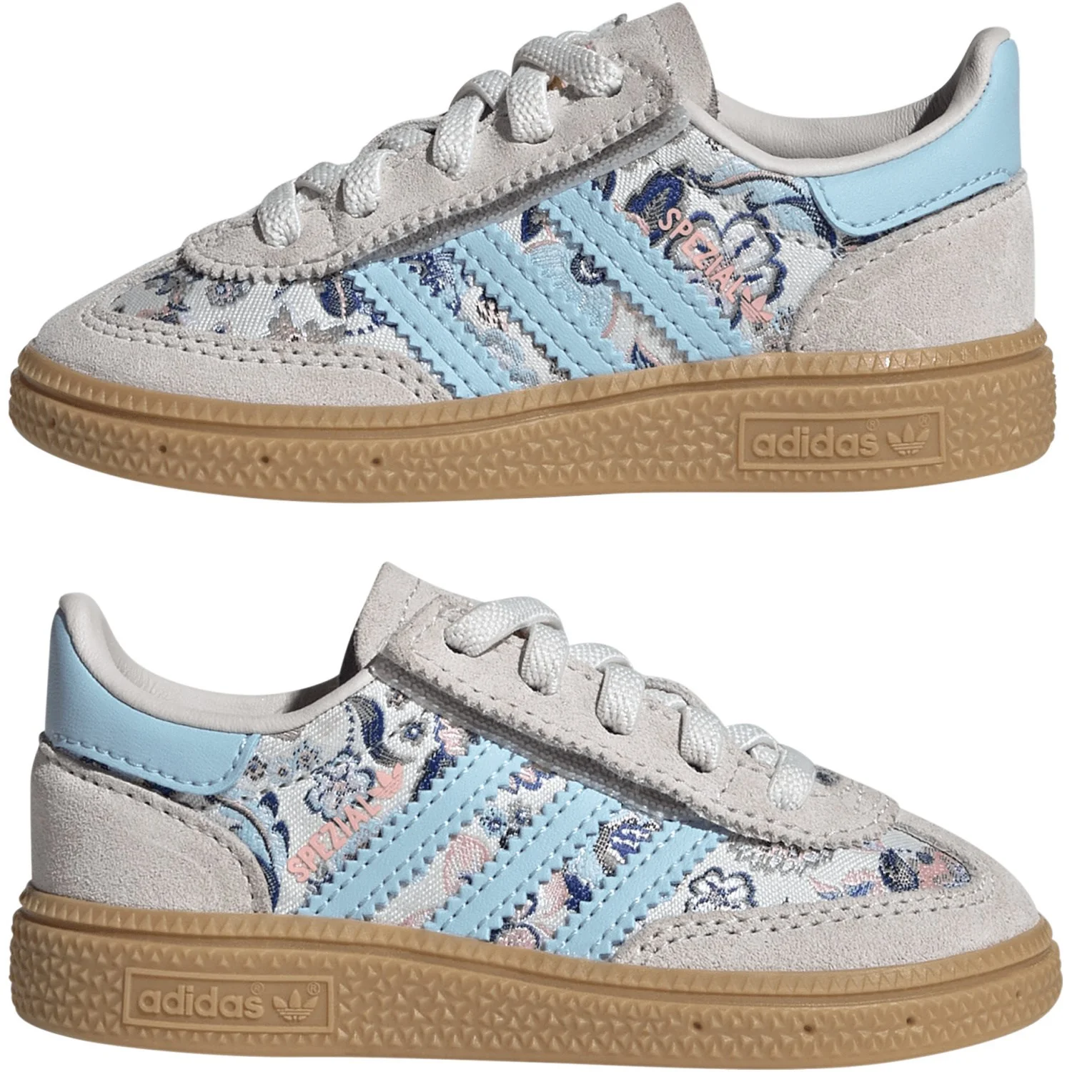 adidas Originals Off White/Icey Blue/Gum 3 Handball Spezial Cf El I Sneakers - Image 6