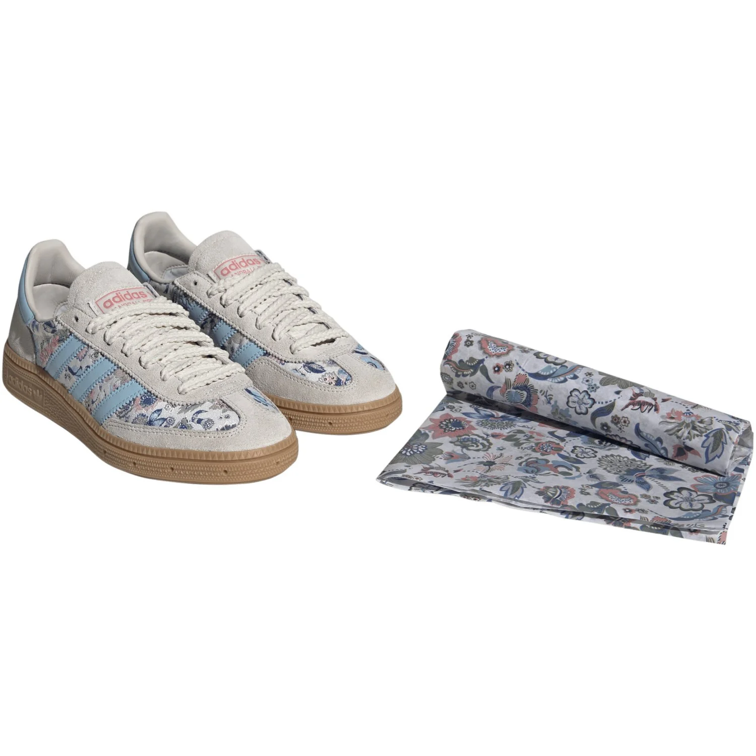 adidas Originals Off White/Icey Blue/Gum 3 Handball Spezial J Sneakers - Image 5