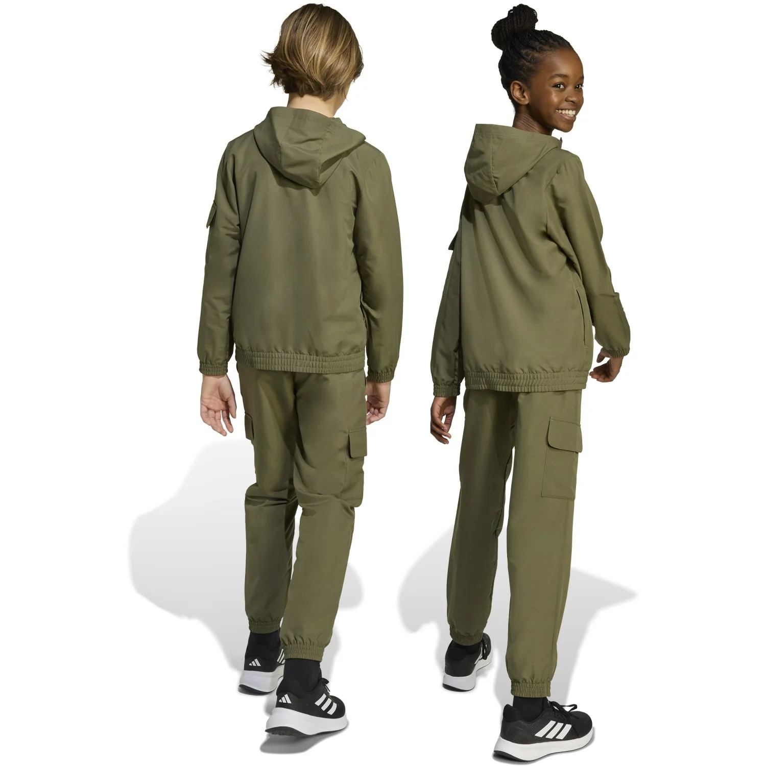 adidas Originals Olive Strata/White J Wv Cargo Tracksuit - Image 7