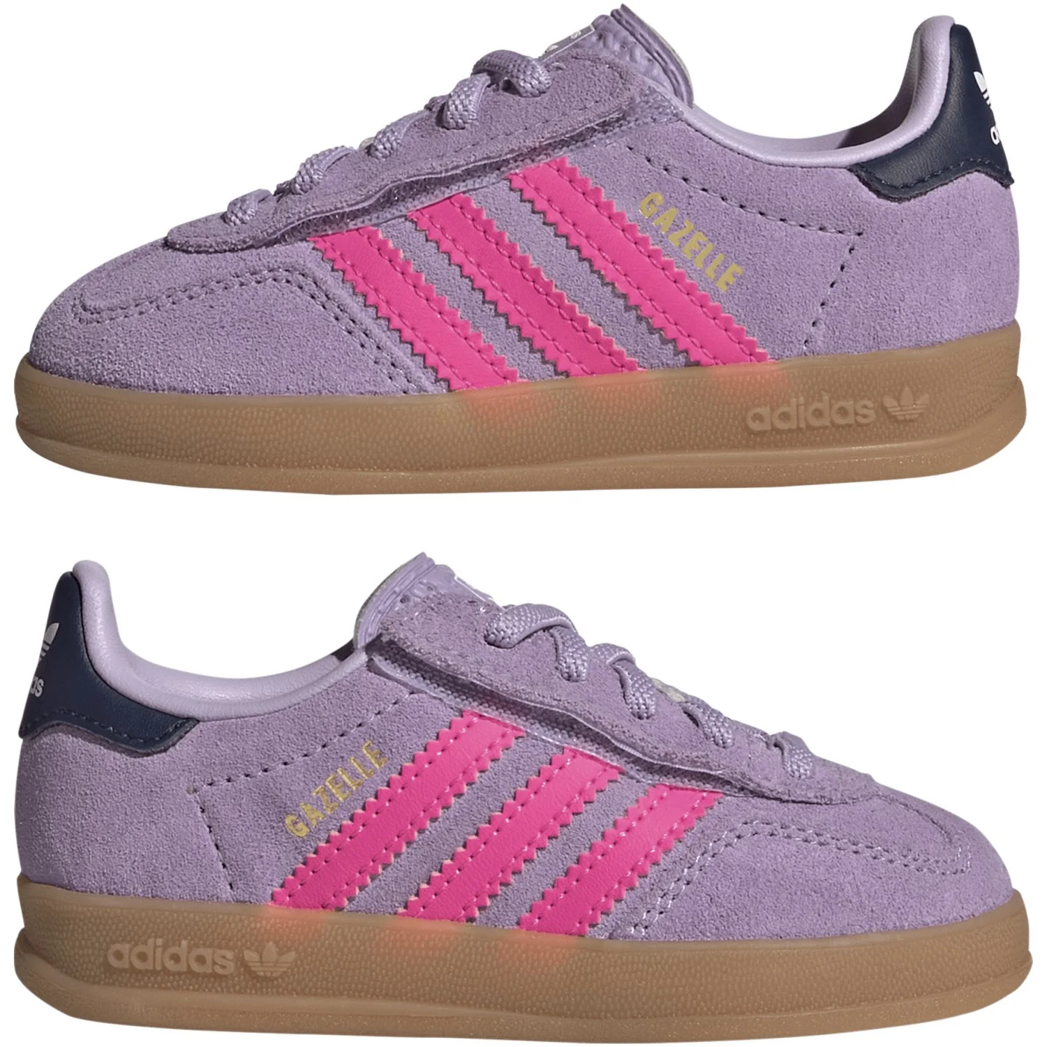 adidas Originals Powder Plum/Lucid Pink/Gum 2 Gazelle Indoor Cf El I Sneakers - Image 6