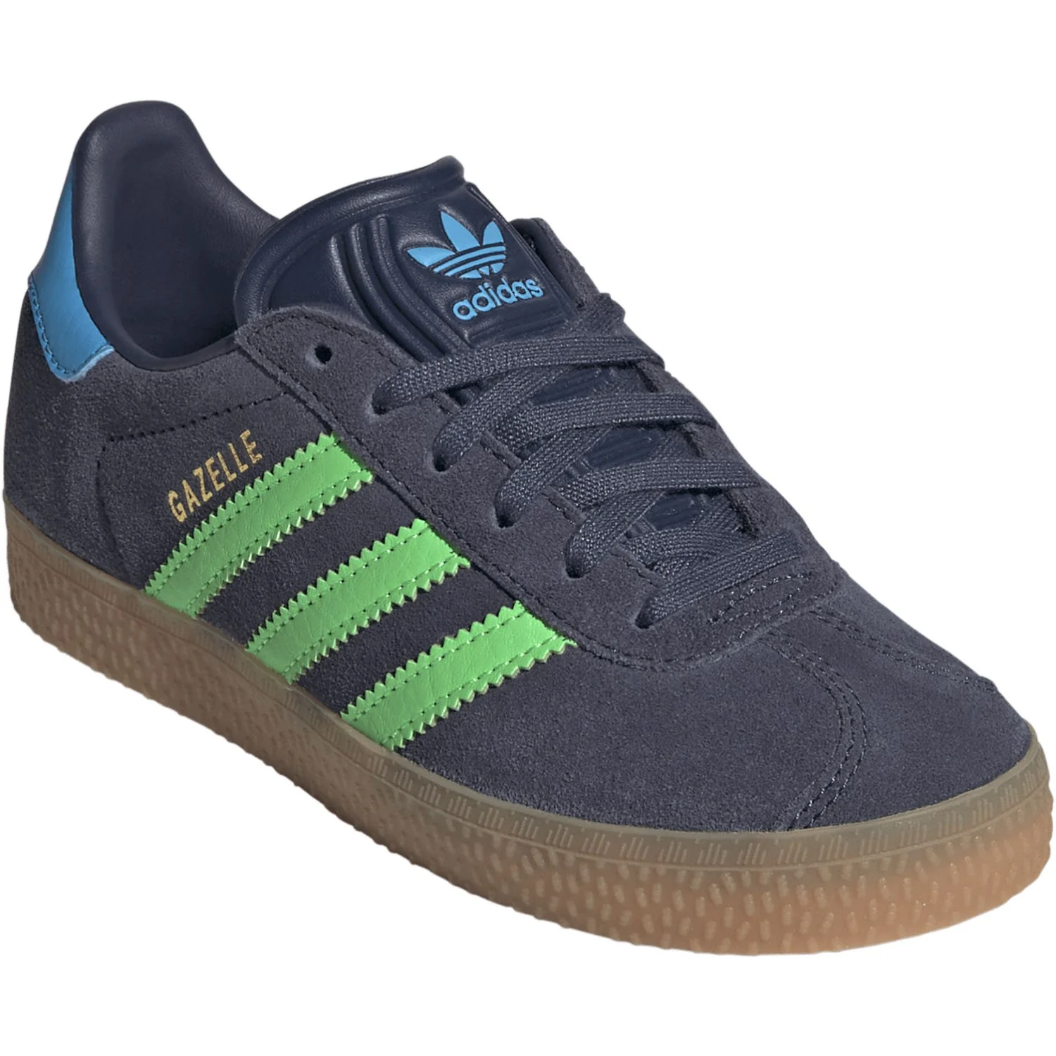 adidas Originals Shadow Navy/Screaming Green/Lucid Aquamarine Gazelle C Sneakers - Image 2