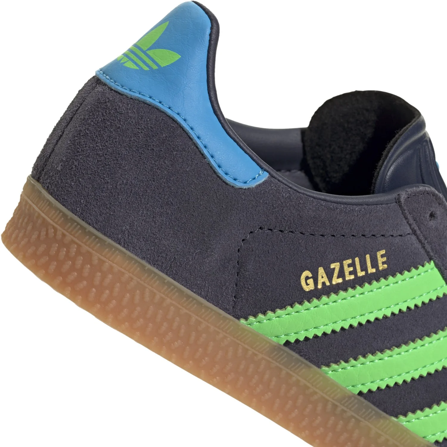 adidas Originals Shadow Navy/Screaming Green/Lucid Aquamarine Gazelle C Sneakers - Image 4