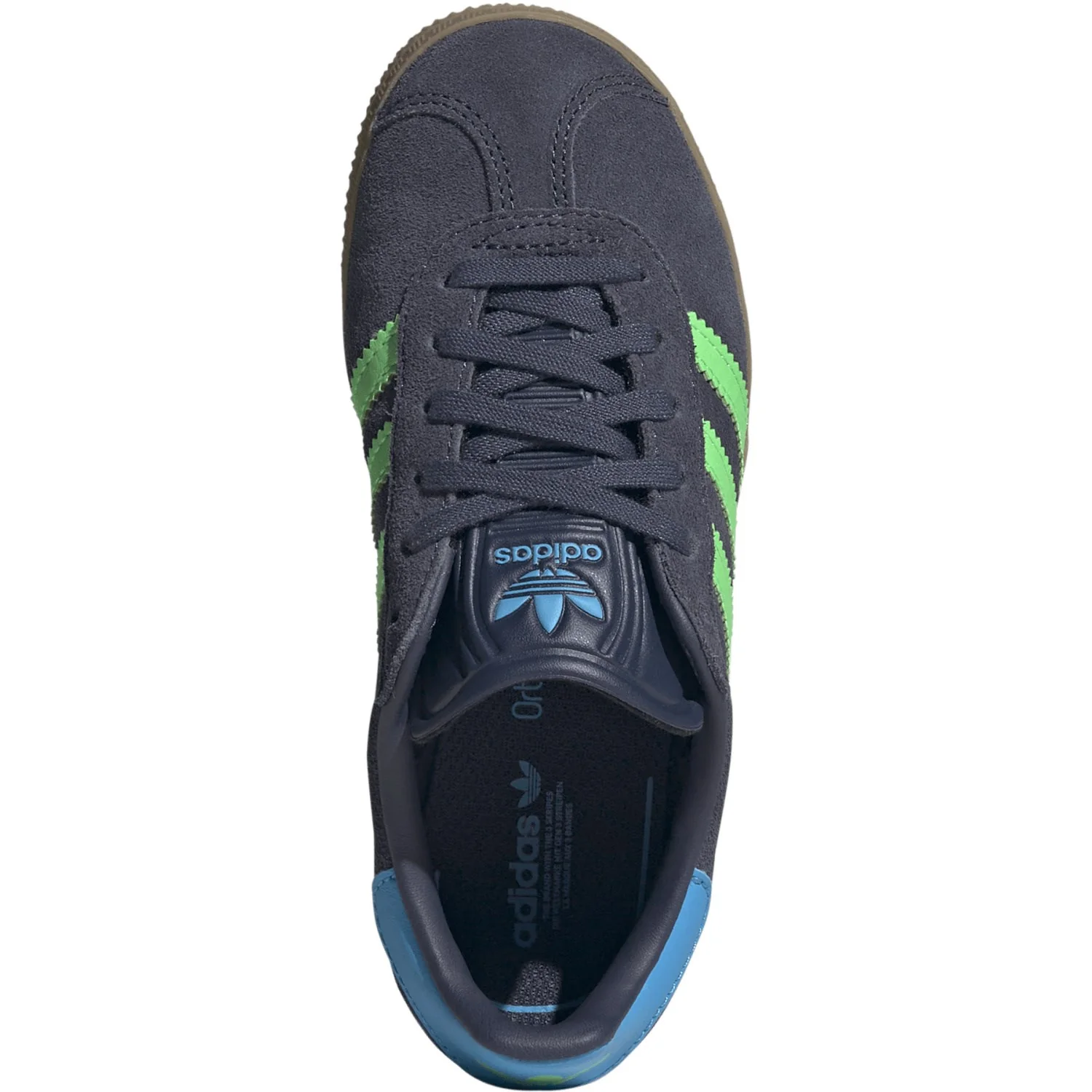 adidas Originals Shadow Navy/Screaming Green/Lucid Aquamarine Gazelle C Sneakers - Image 9
