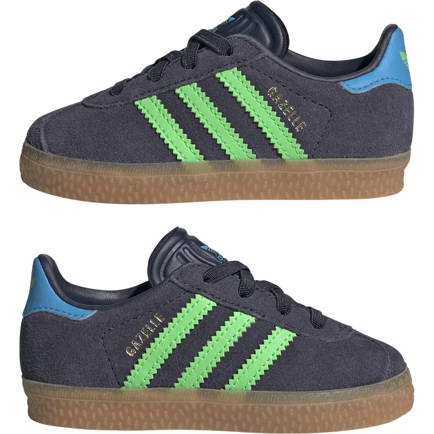 adidas Originals Shadow Navy/Screaming Green/Lucid Aquamarine Gazelle Cf El I Sneakers - Image 6